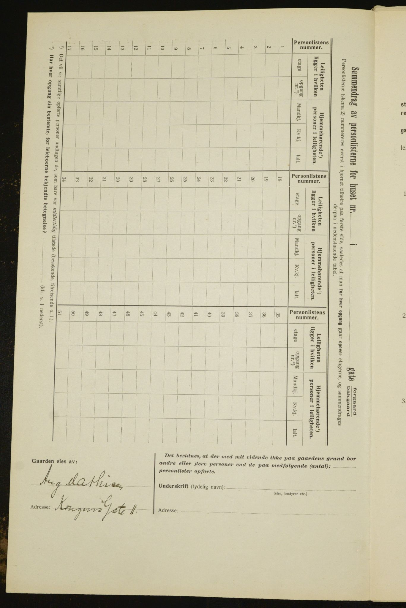 OBA, Kommunal folketelling 1.2.1912 for Kristiania, 1912, s. 70023