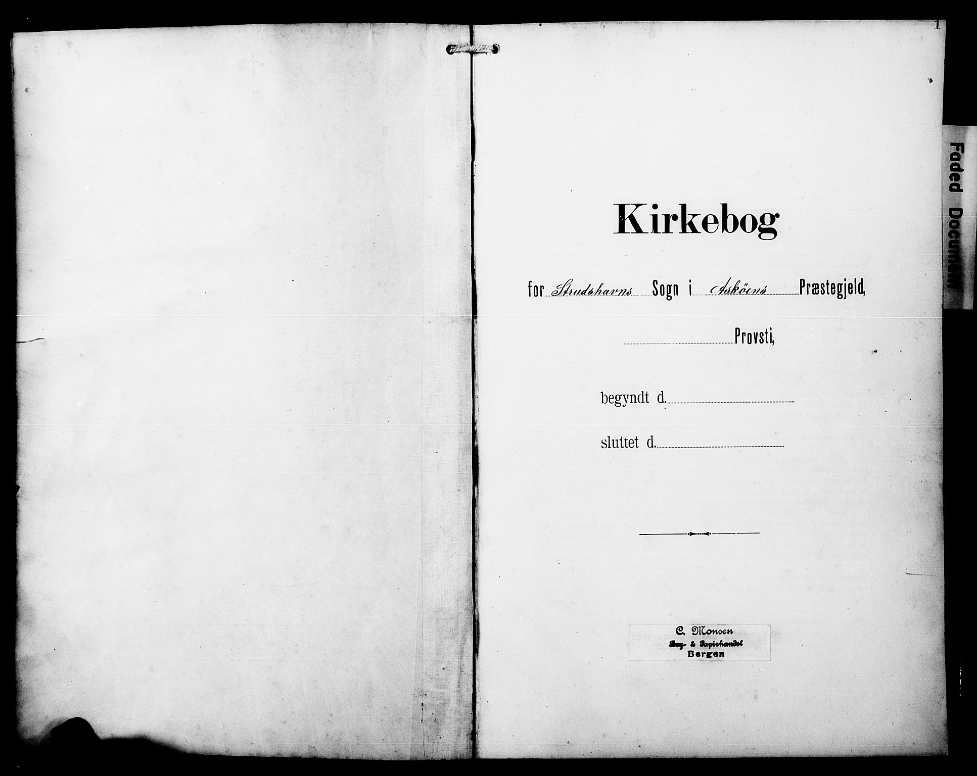Askøy Sokneprestembete, SAB/A-74101/H/Ha/Hab/Haba/L0014: Klokkerbok nr. A 14, 1904-1927, s. 1