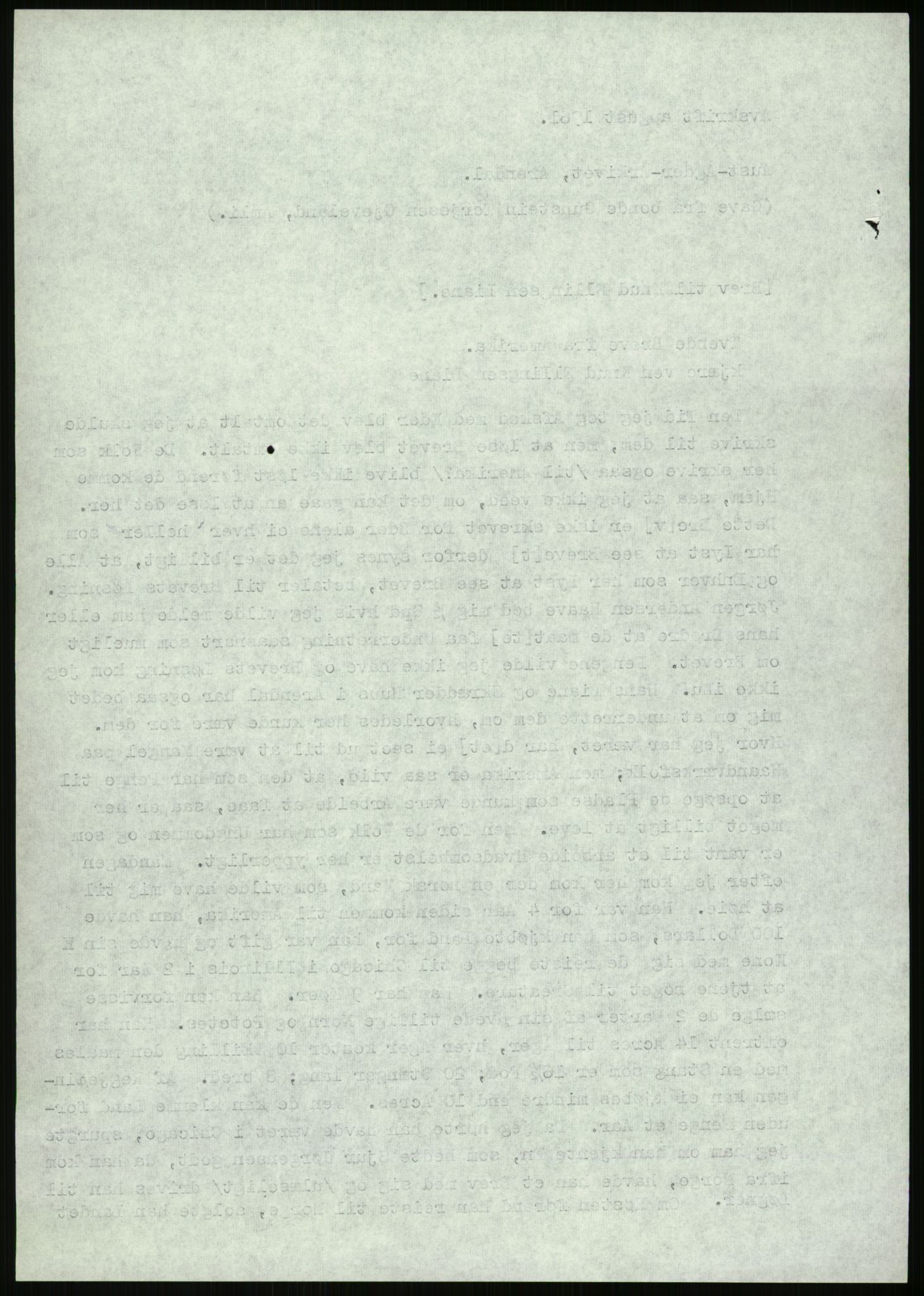 Samlinger til kildeutgivelse, Amerikabrevene, AV/RA-EA-4057/F/L0026: Innlån fra Aust-Agder: Aust-Agder-Arkivet - Erickson, 1838-1914, s. 394