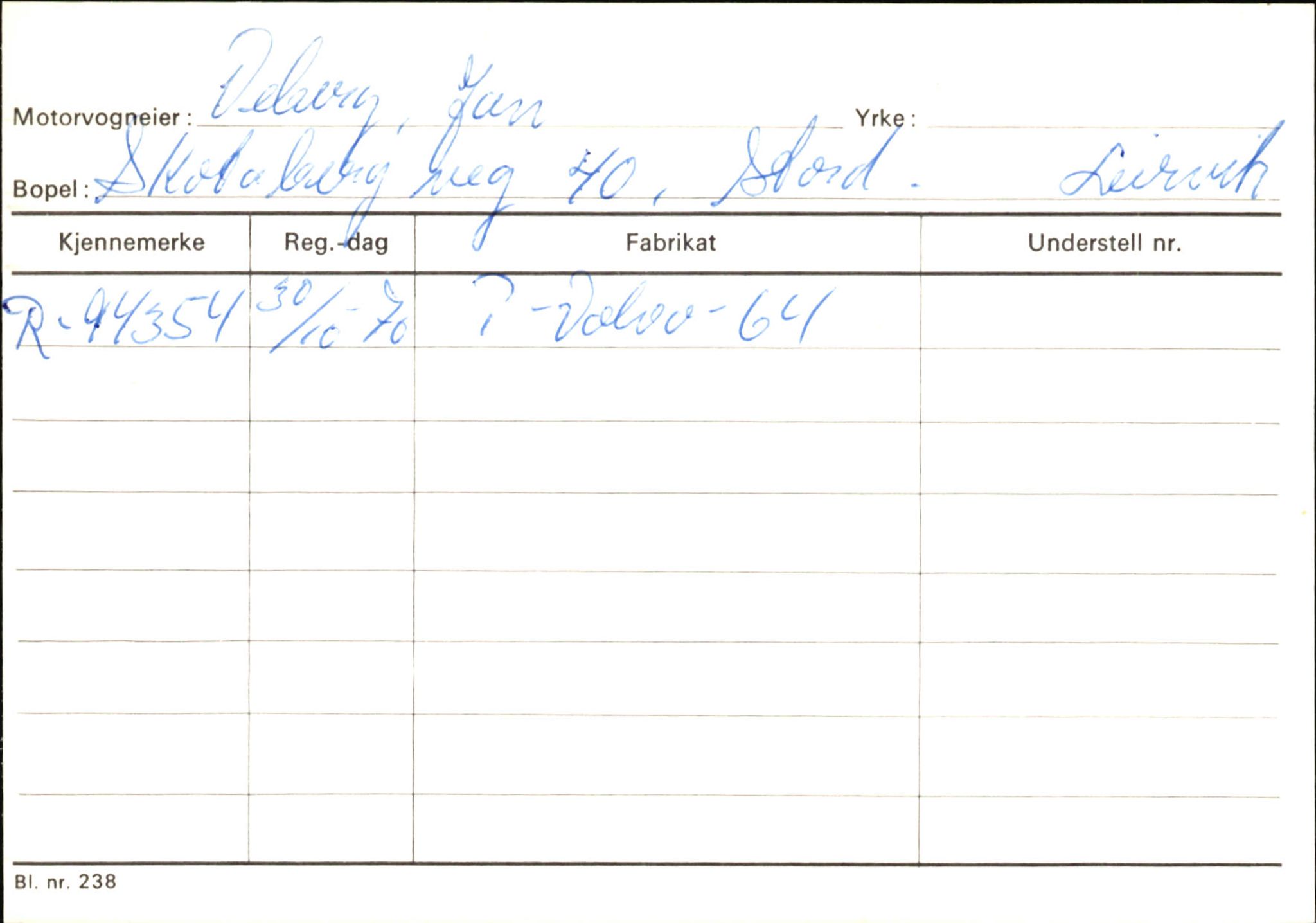 Statens vegvesen, Hordaland vegkontor, AV/SAB-A-5201/2/Ha/L0059: R-eierkort V, 1920-1971, s. 4