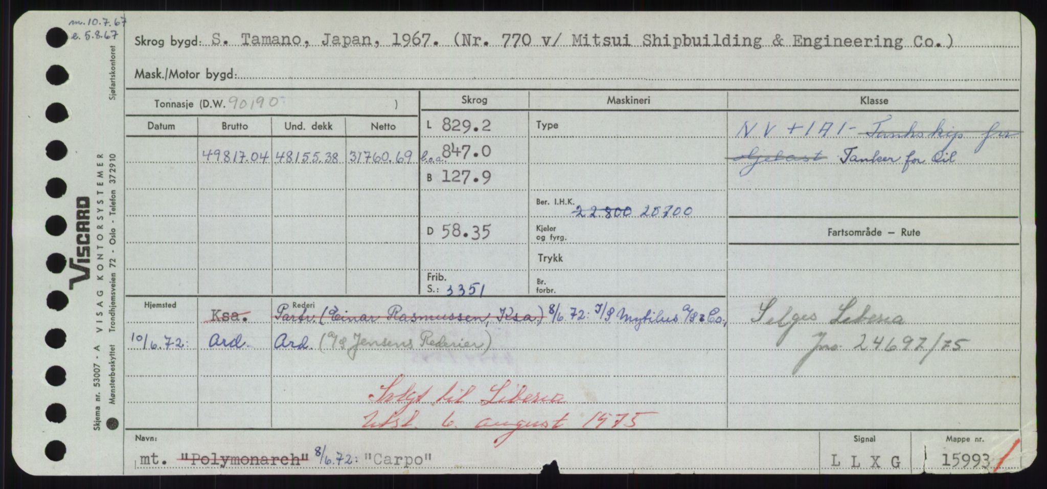 Sjøfartsdirektoratet med forløpere, Skipsmålingen, AV/RA-S-1627/H/Hd/L0008: Fartøy, C-D, s. 51
