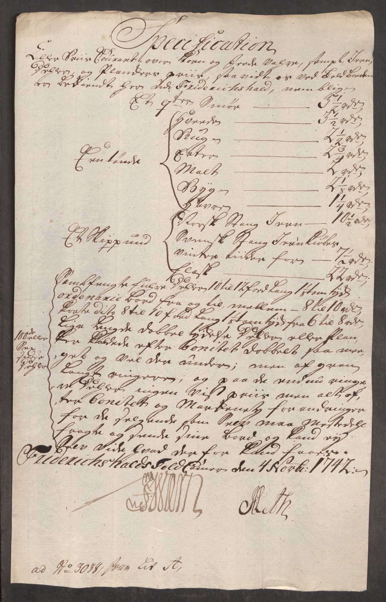 Rentekammeret inntil 1814, Realistisk ordnet avdeling, RA/EA-4070/Oe/L0002: [Ø1]: Priskuranter, 1740-1744, s. 403