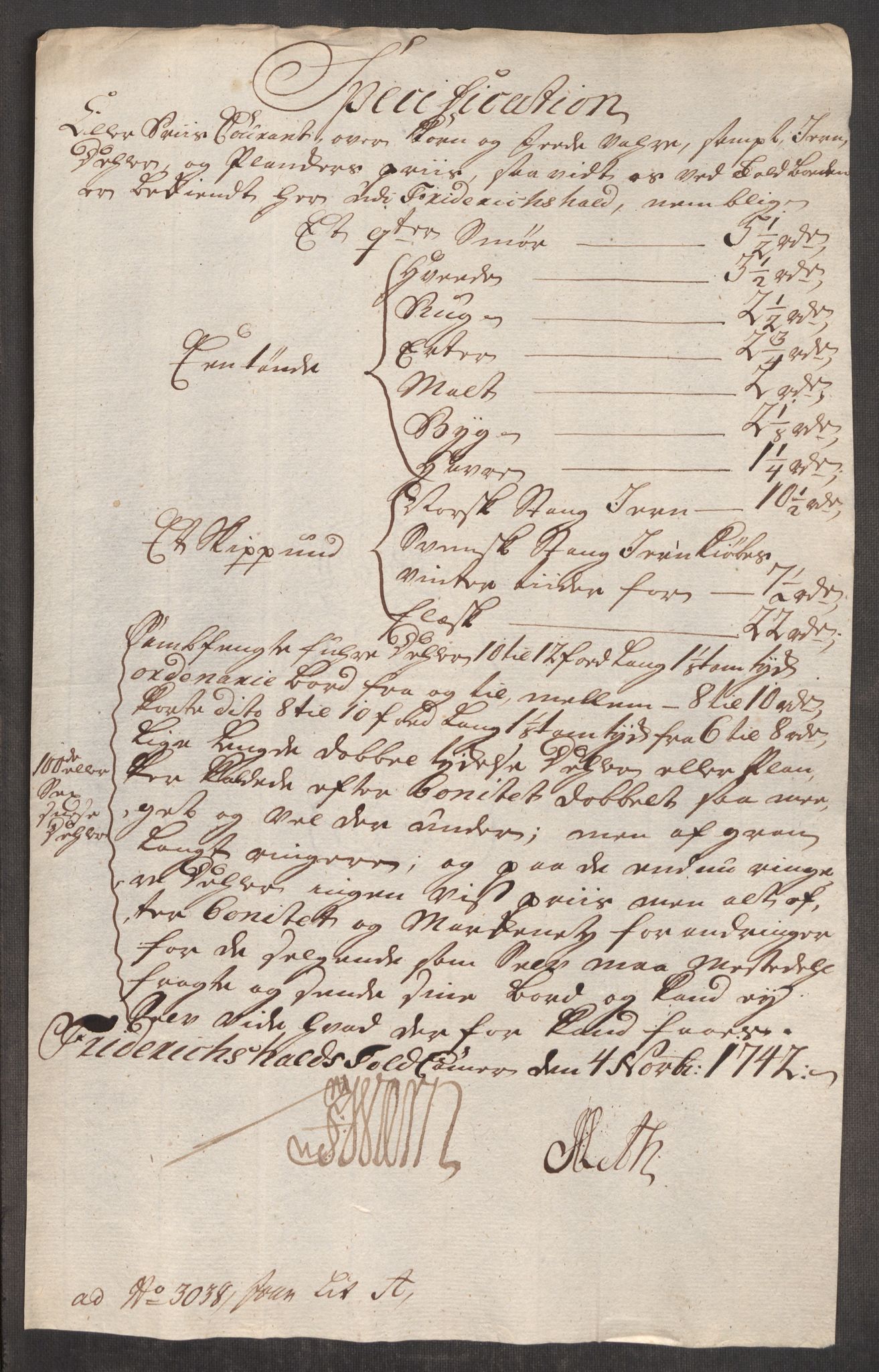 Rentekammeret inntil 1814, Realistisk ordnet avdeling, AV/RA-EA-4070/Oe/L0002: [Ø1]: Priskuranter, 1740-1744, s. 403