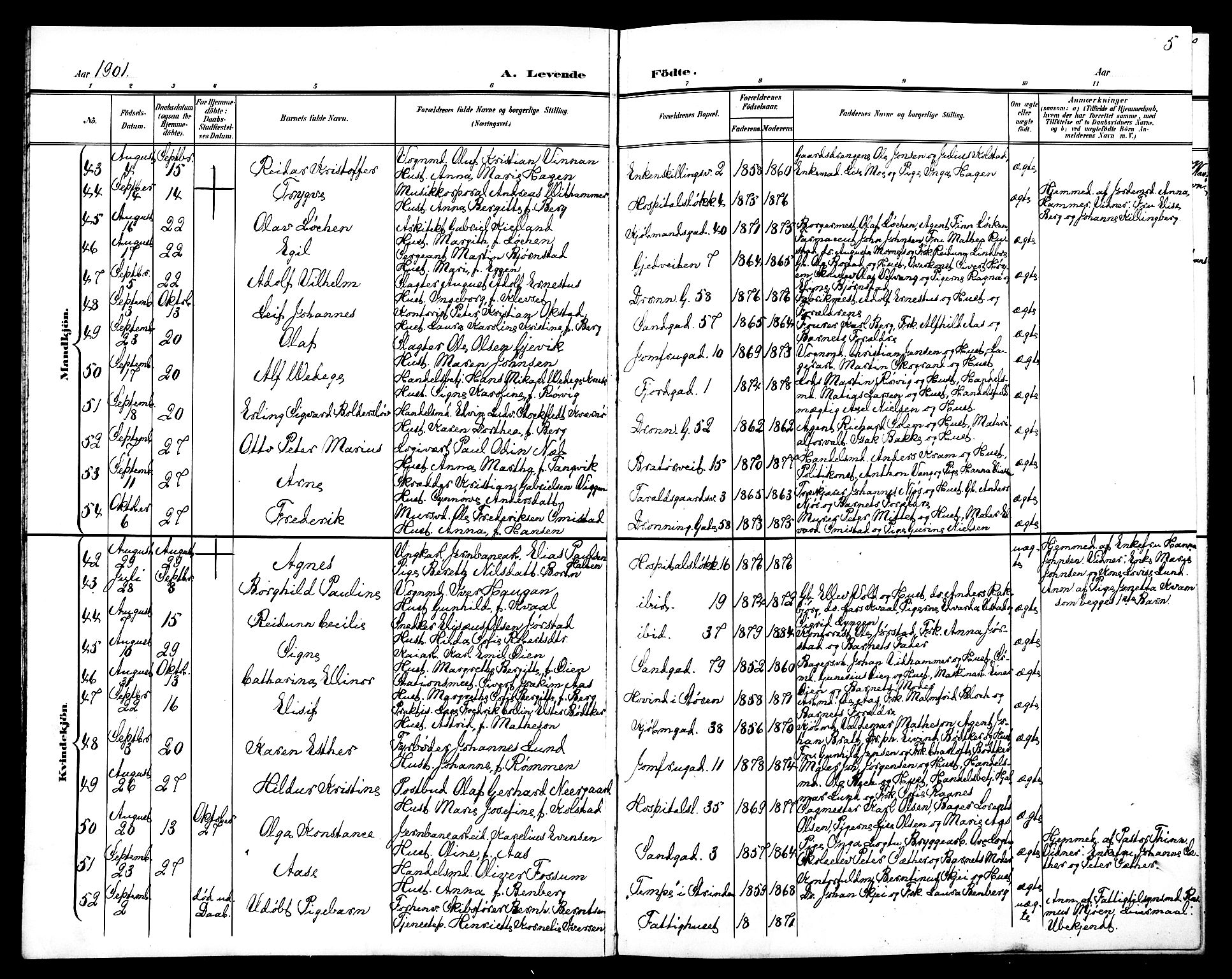 Ministerialprotokoller, klokkerbøker og fødselsregistre - Sør-Trøndelag, AV/SAT-A-1456/602/L0144: Klokkerbok nr. 602C12, 1897-1905, s. 5