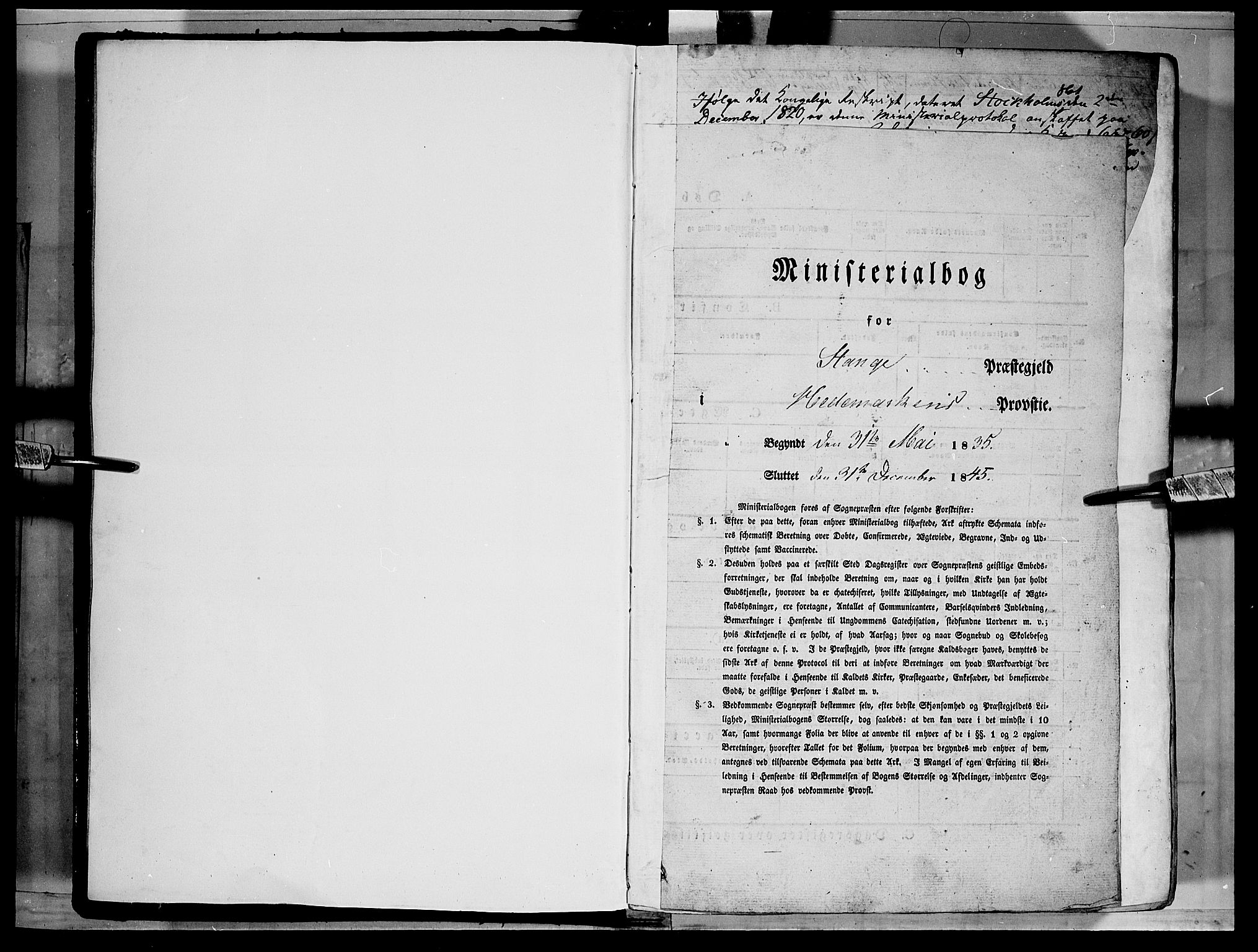 Stange prestekontor, SAH/PREST-002/K/L0010: Ministerialbok nr. 10, 1835-1845