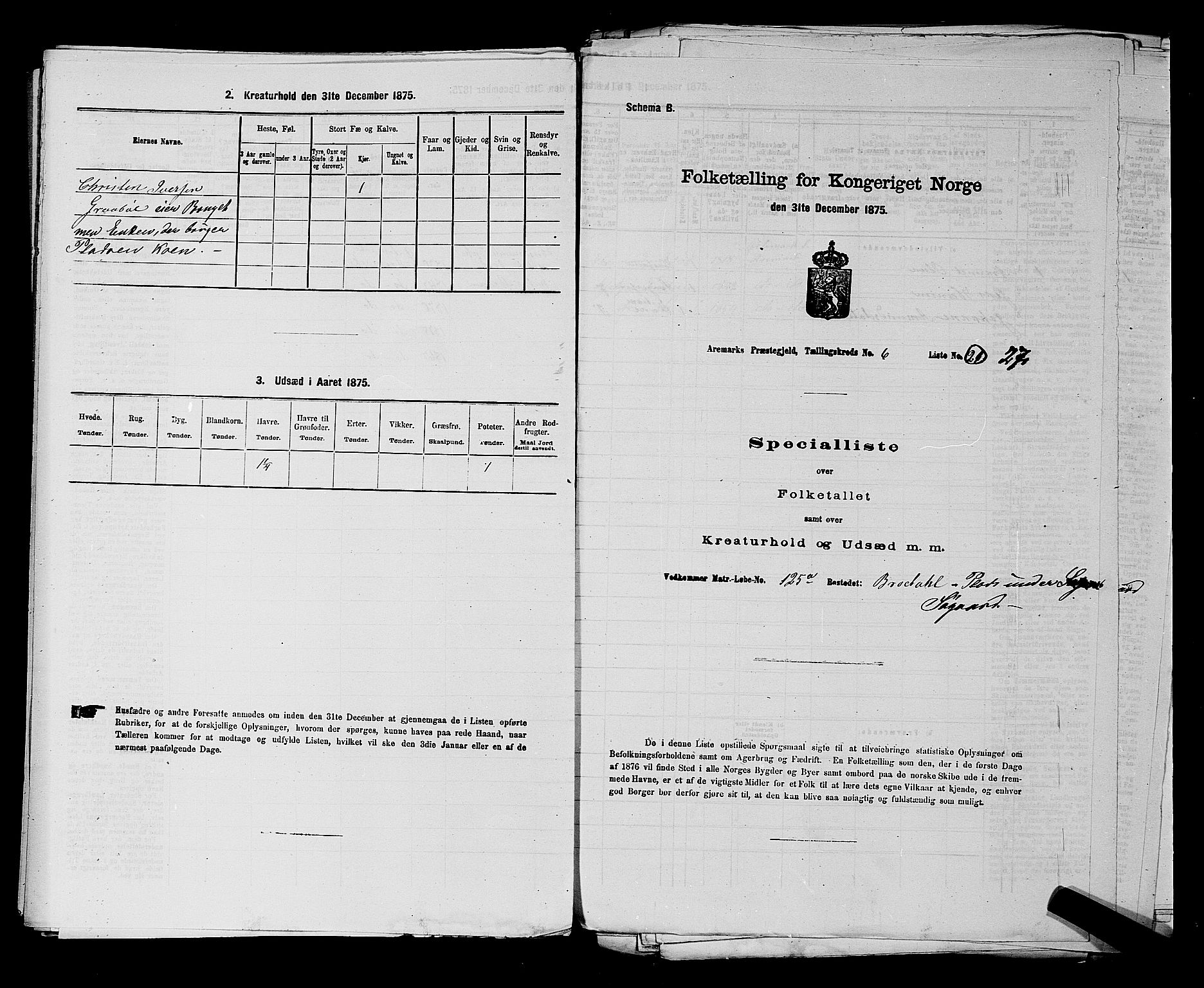 RA, Folketelling 1875 for 0118P Aremark prestegjeld, 1875, s. 870
