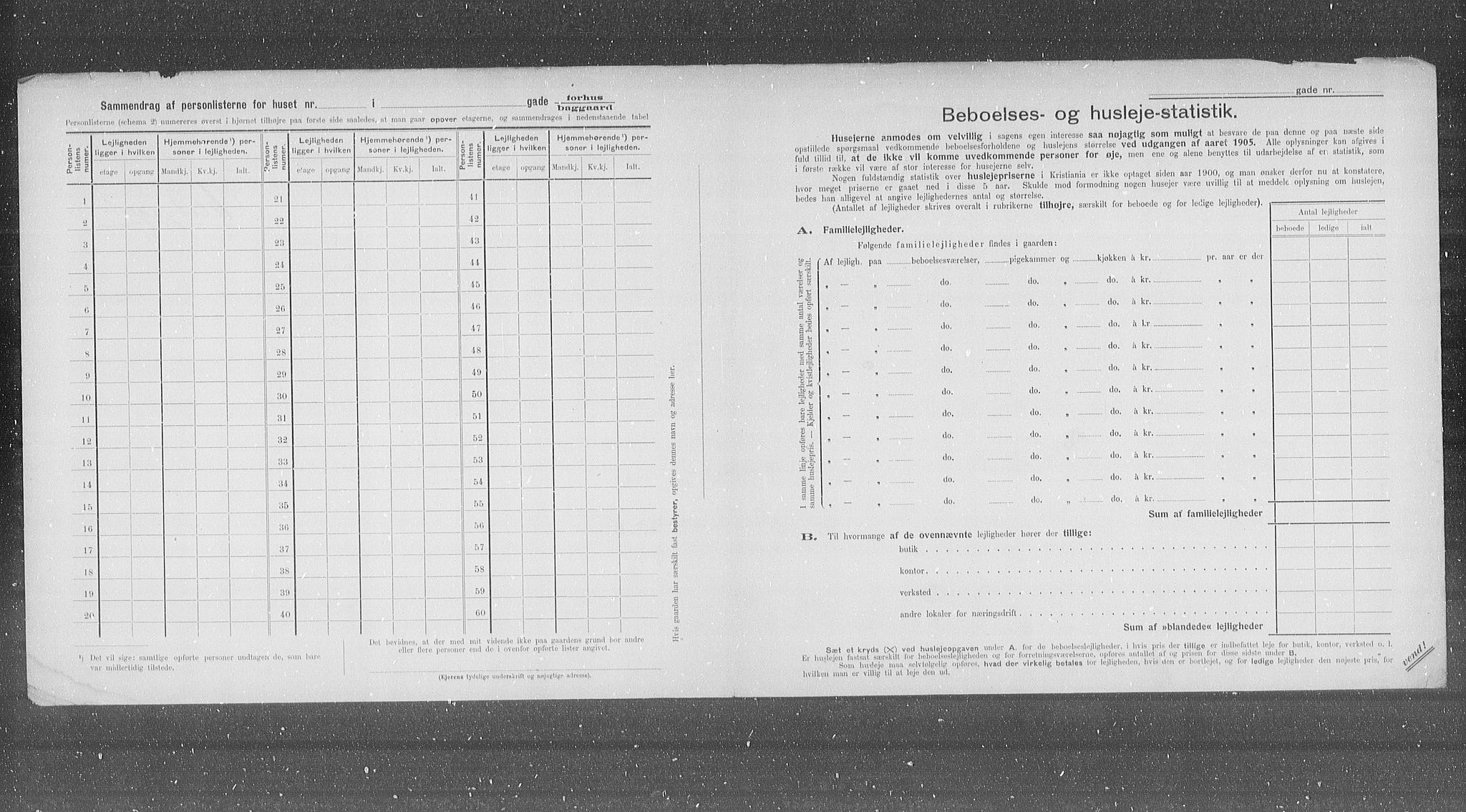 OBA, Kommunal folketelling 31.12.1905 for Kristiania kjøpstad, 1905, s. 13884