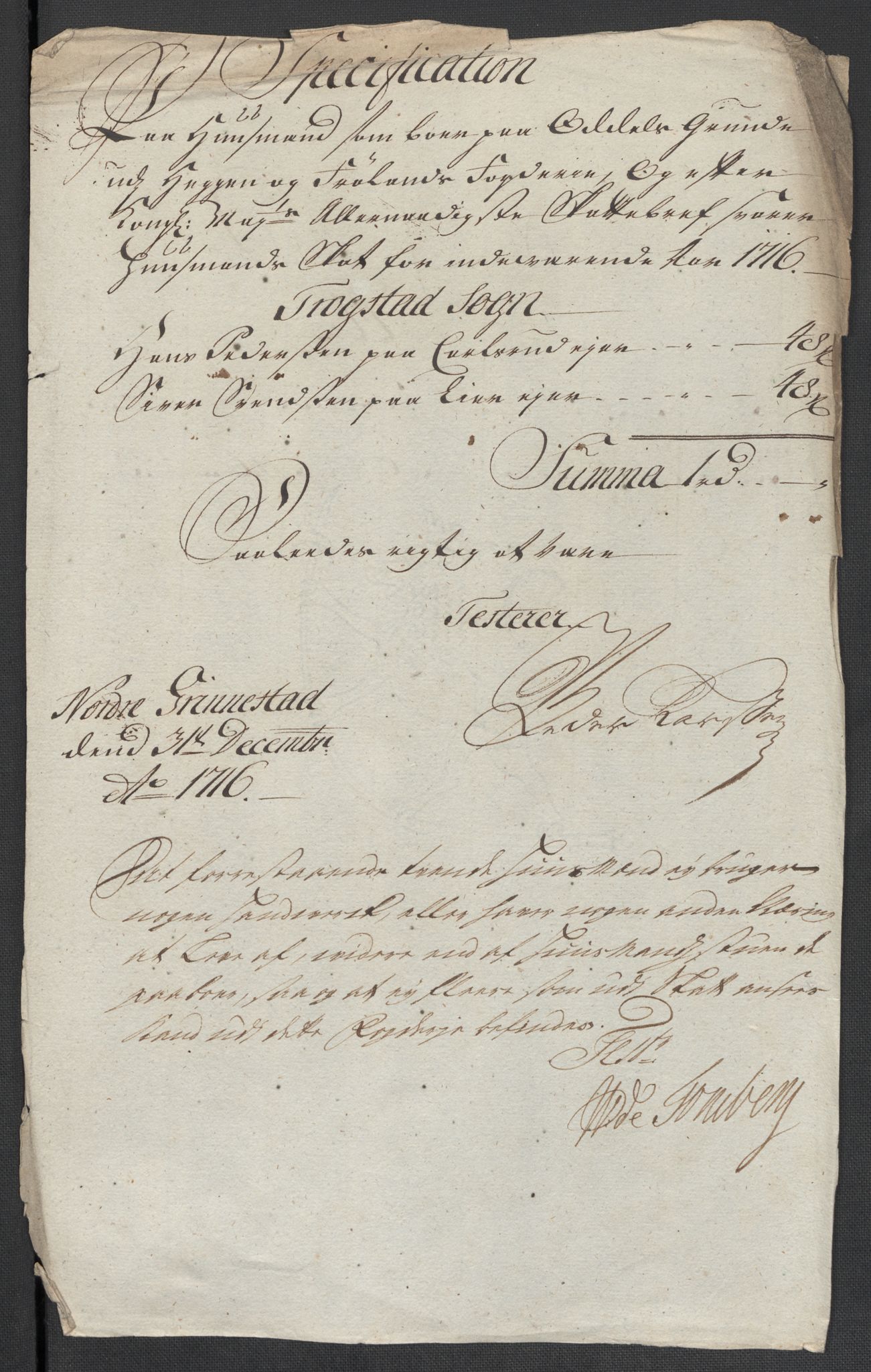 Rentekammeret inntil 1814, Reviderte regnskaper, Fogderegnskap, AV/RA-EA-4092/R07/L0311: Fogderegnskap Rakkestad, Heggen og Frøland, 1716, s. 242