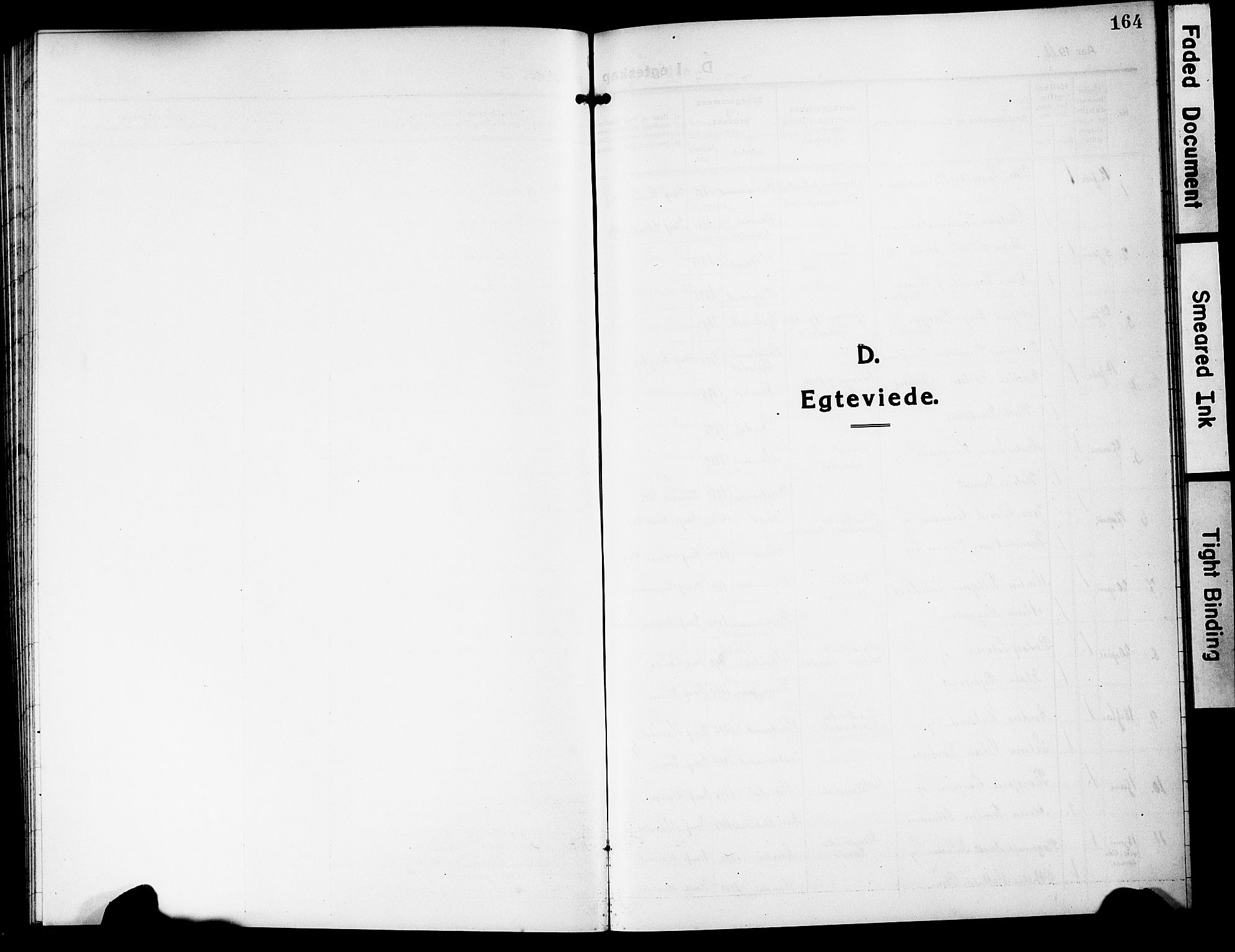 Mandal sokneprestkontor, SAK/1111-0030/F/Fb/Fbc/L0001: Klokkerbok nr. B 1, 1918-1931, s. 164