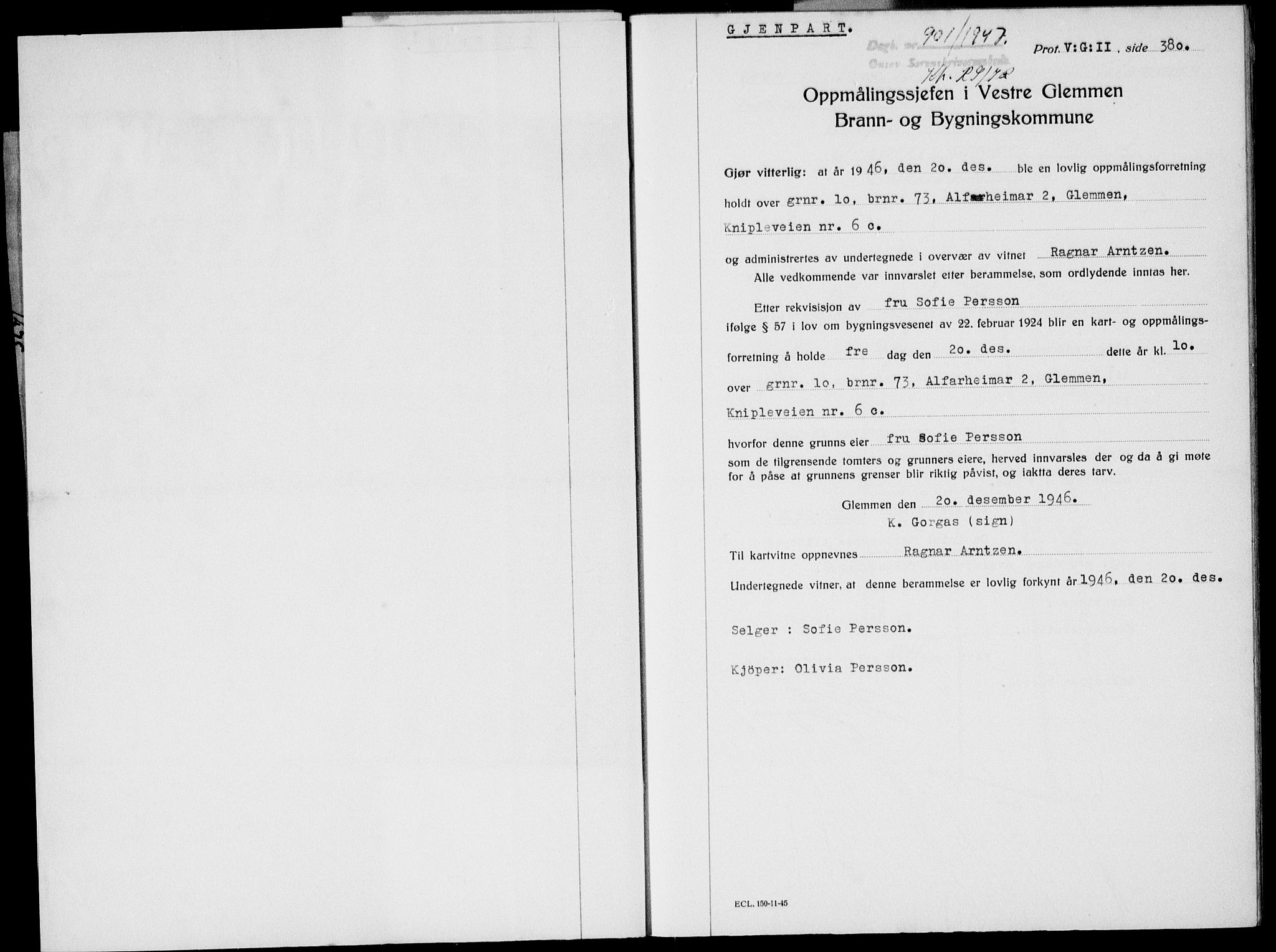 Onsøy sorenskriveri, SAO/A-10474/G/Ga/Gab/L0019b: Pantebok nr. II A-19 B, 1947-1947, Dagboknr: 901/1947