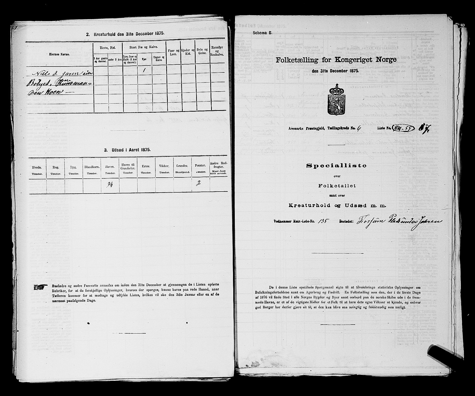 RA, Folketelling 1875 for 0118P Aremark prestegjeld, 1875, s. 966