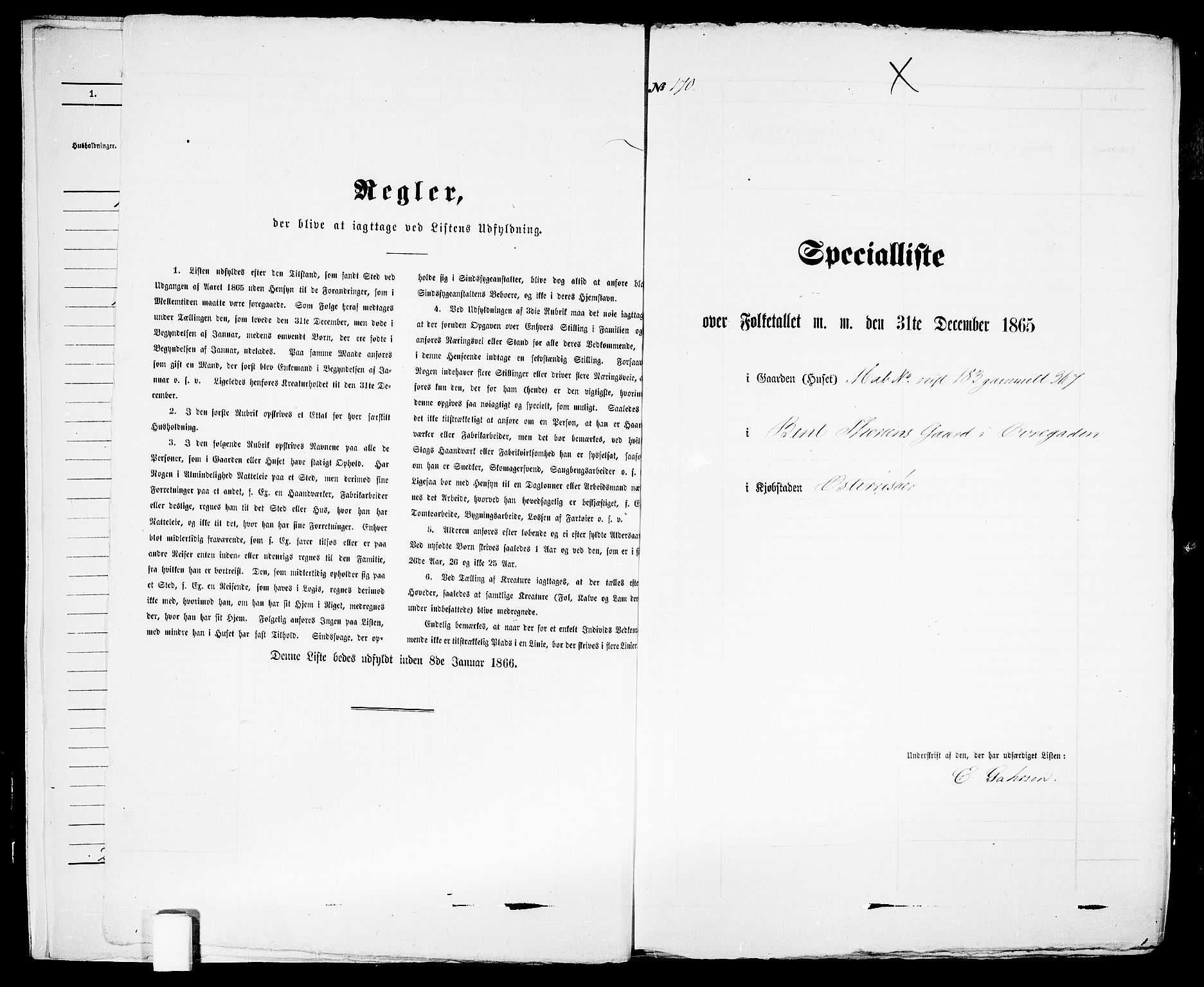 RA, Folketelling 1865 for 0901B Risør prestegjeld, Risør kjøpstad, 1865, s. 351