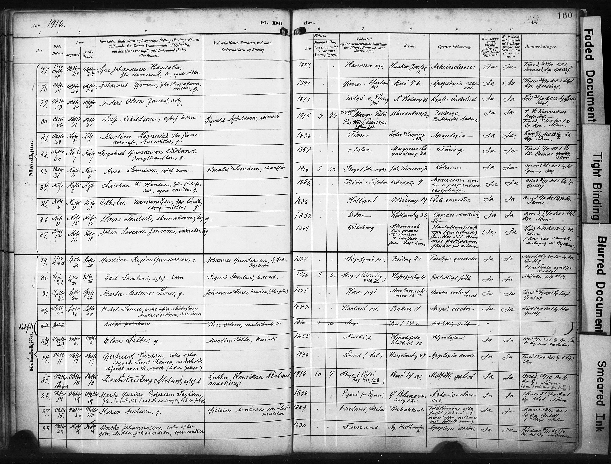 St. Petri sokneprestkontor, AV/SAST-A-101813/001/30/30BA/L0022: Ministerialbok nr. A 22, 1895-1919, s. 160