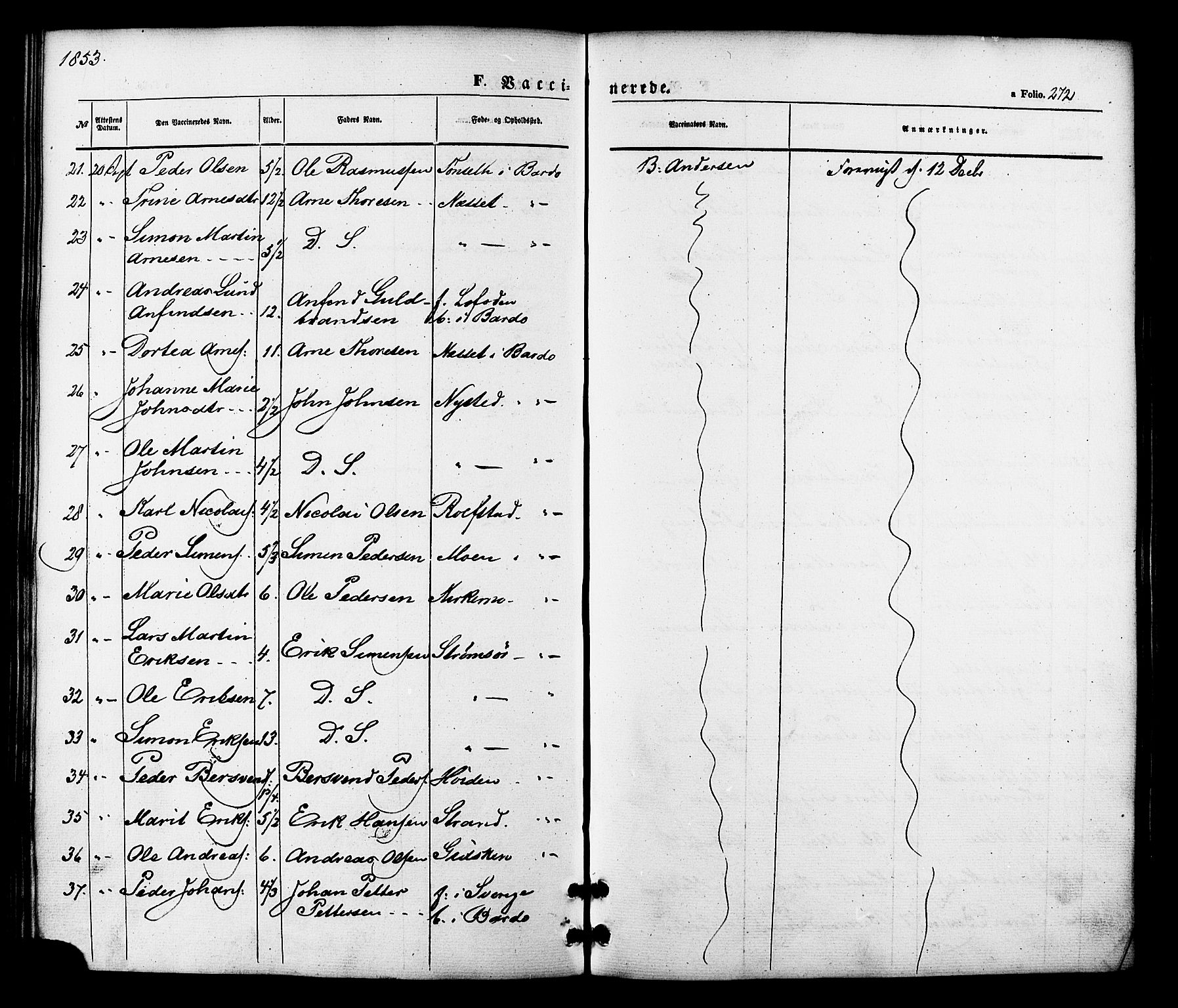 Målselv sokneprestembete, AV/SATØ-S-1311/G/Ga/Gaa/L0008kirke: Ministerialbok nr. 8, 1851-1877, s. 272