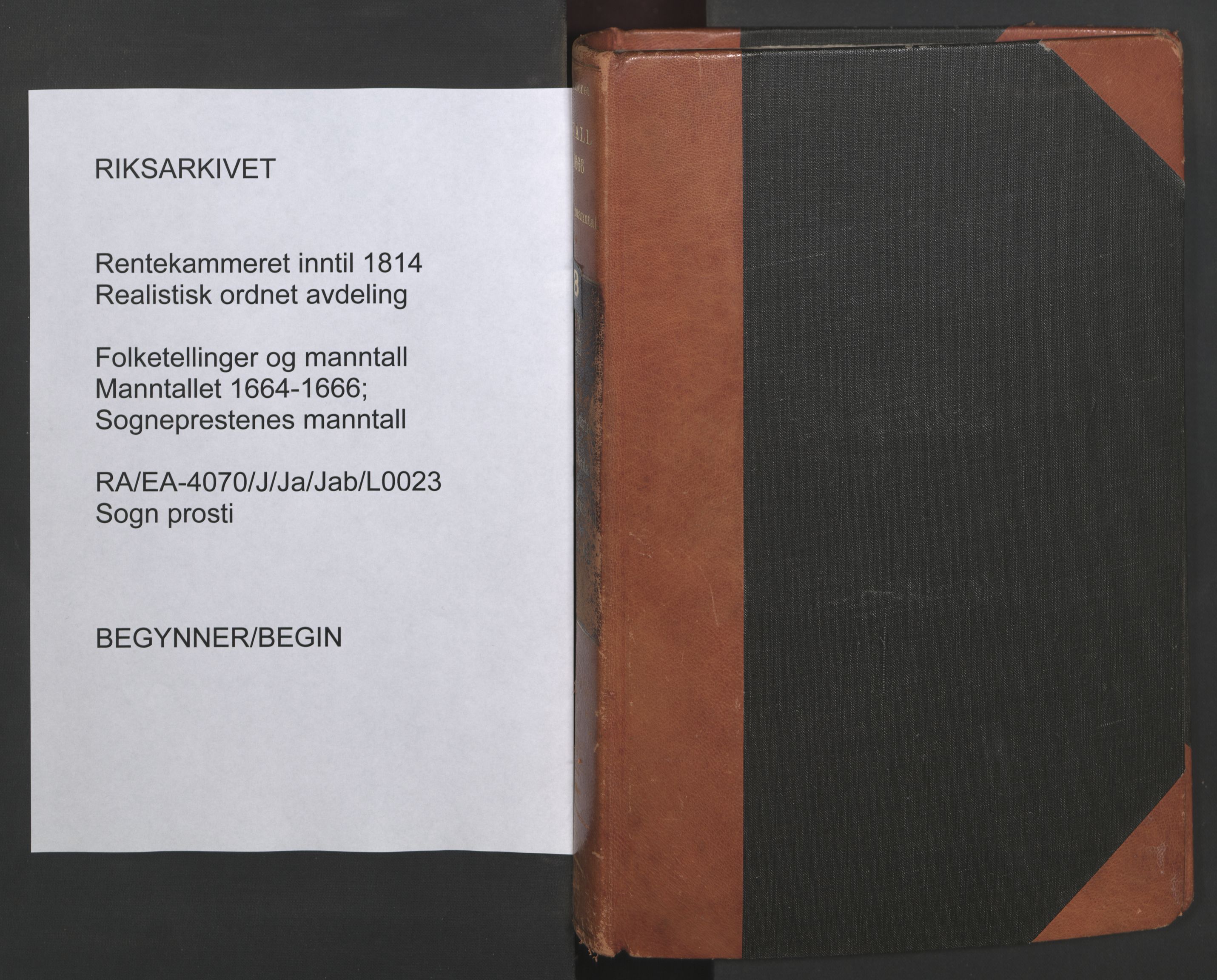 RA, Sogneprestenes manntall 1664-1666, nr. 23: Sogn prosti, 1664-1666