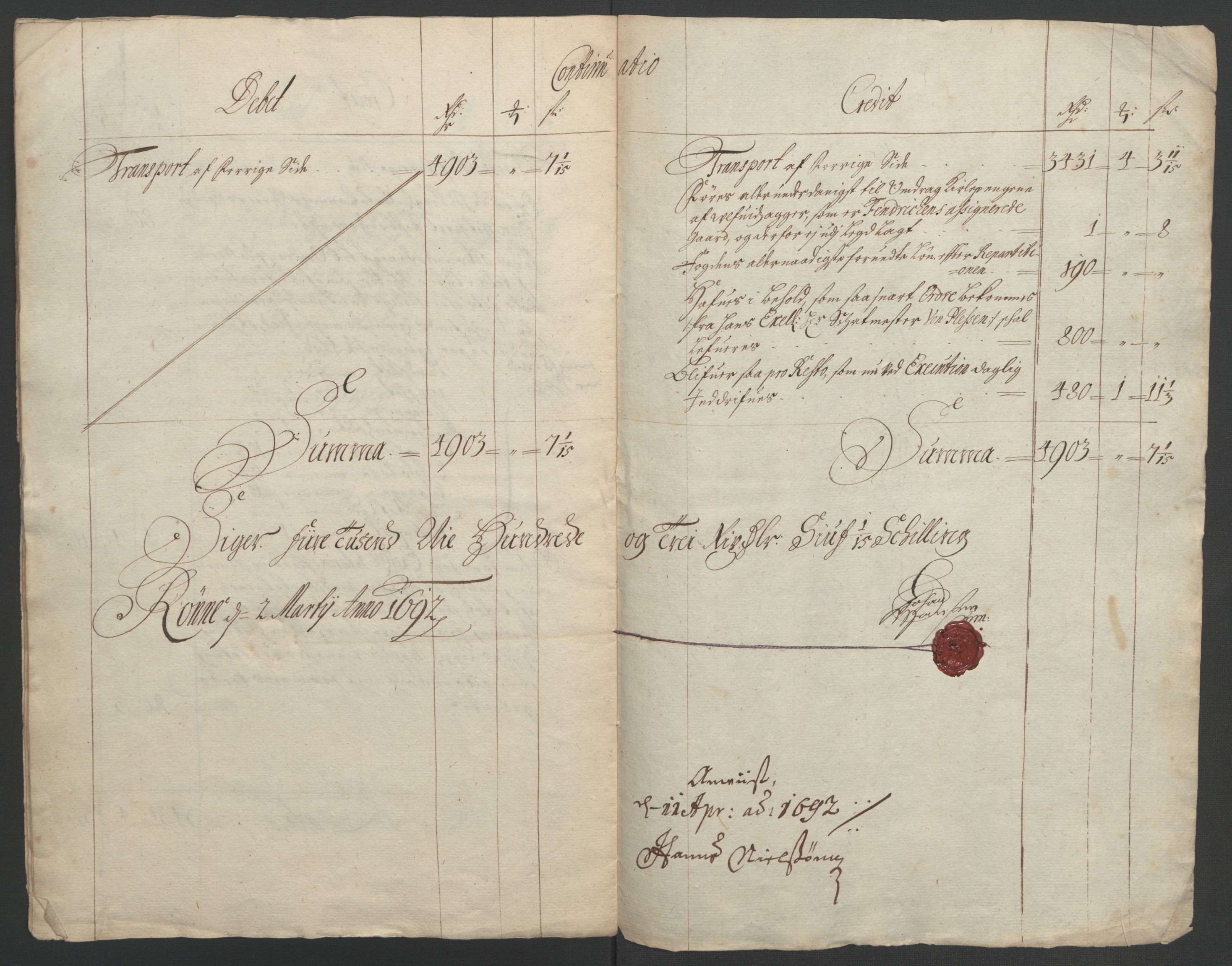 Rentekammeret inntil 1814, Reviderte regnskaper, Fogderegnskap, RA/EA-4092/R52/L3306: Fogderegnskap Sogn, 1691-1692, s. 9