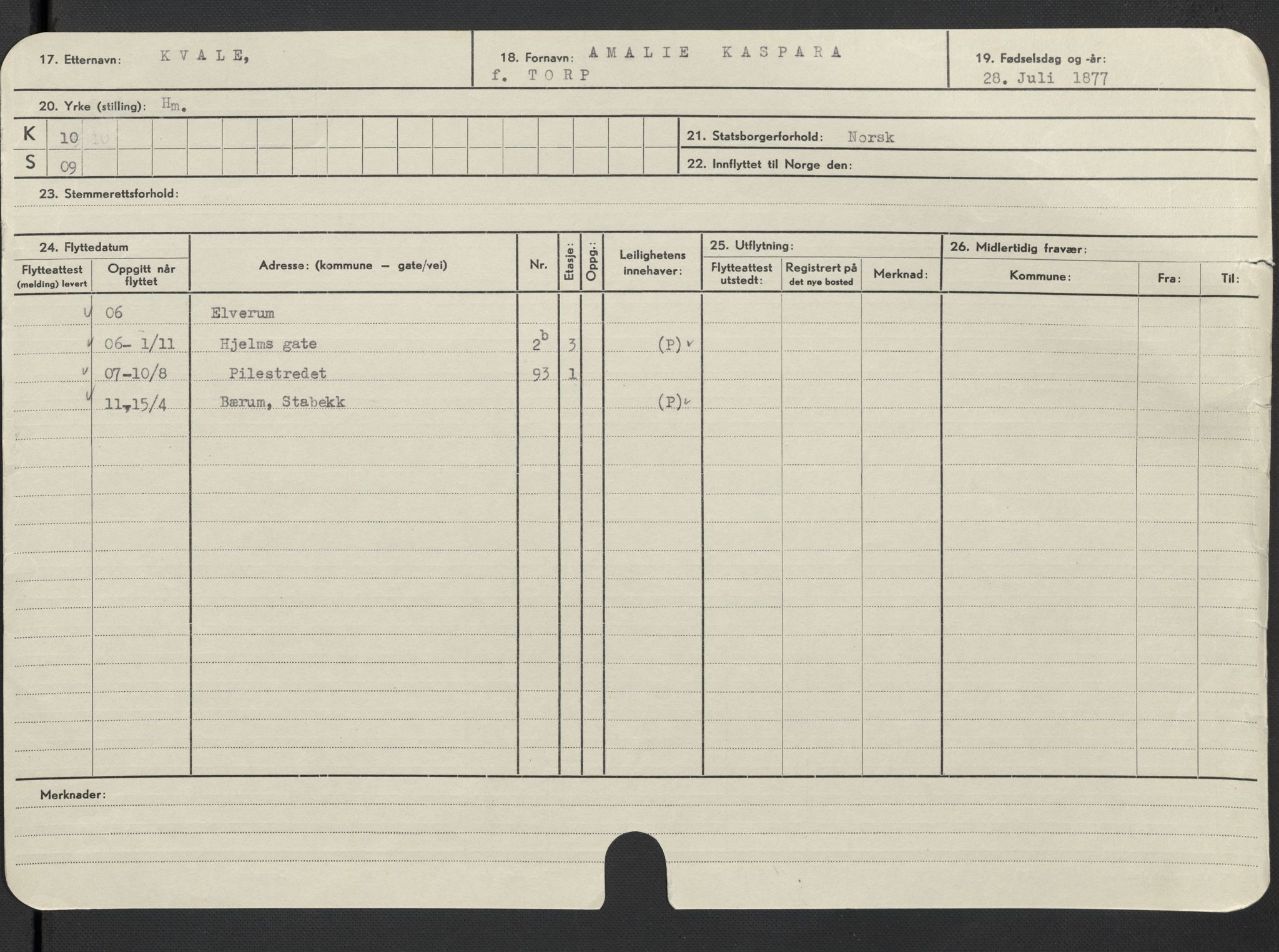 Oslo folkeregister, Registerkort, AV/SAO-A-11715/F/Fa/Fac/L0019: Kvinner, 1906-1914, s. 648a