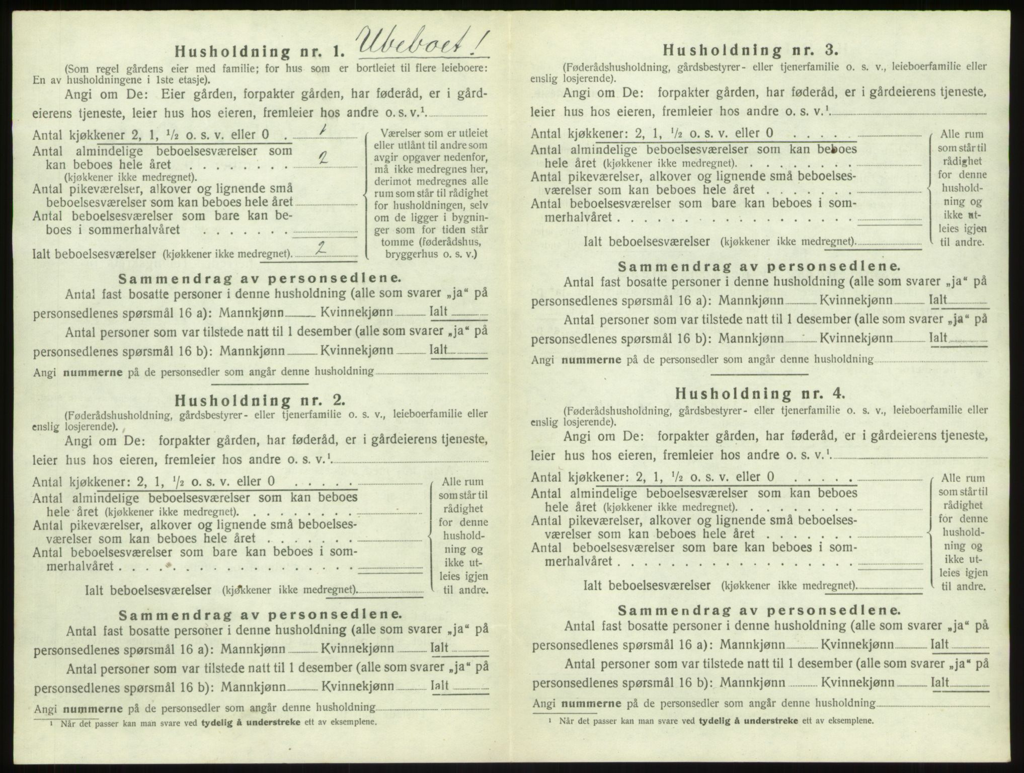 SAB, Folketelling 1920 for 1420 Sogndal herred, 1920, s. 1142