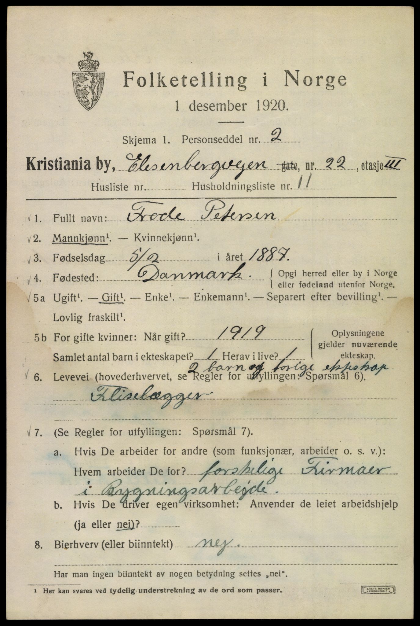SAO, Folketelling 1920 for 0301 Kristiania kjøpstad, 1920, s. 214651