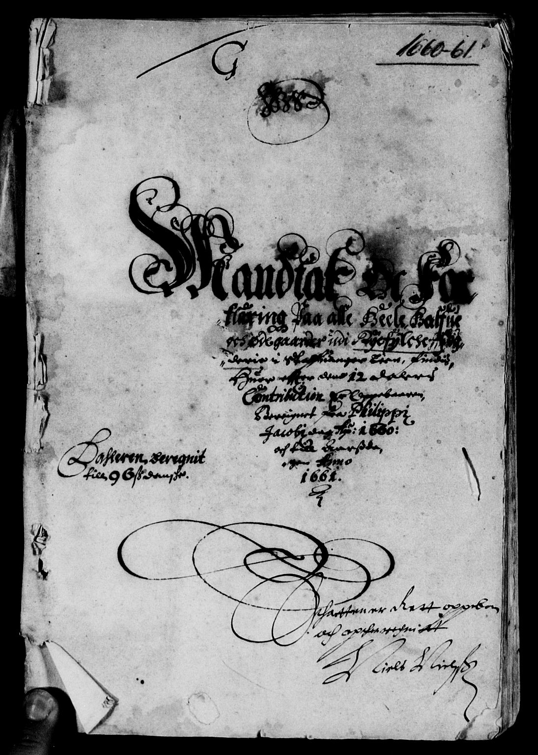 Rentekammeret inntil 1814, Reviderte regnskaper, Lensregnskaper, AV/RA-EA-5023/R/Rb/Rbs/L0042: Stavanger len, 1659-1661