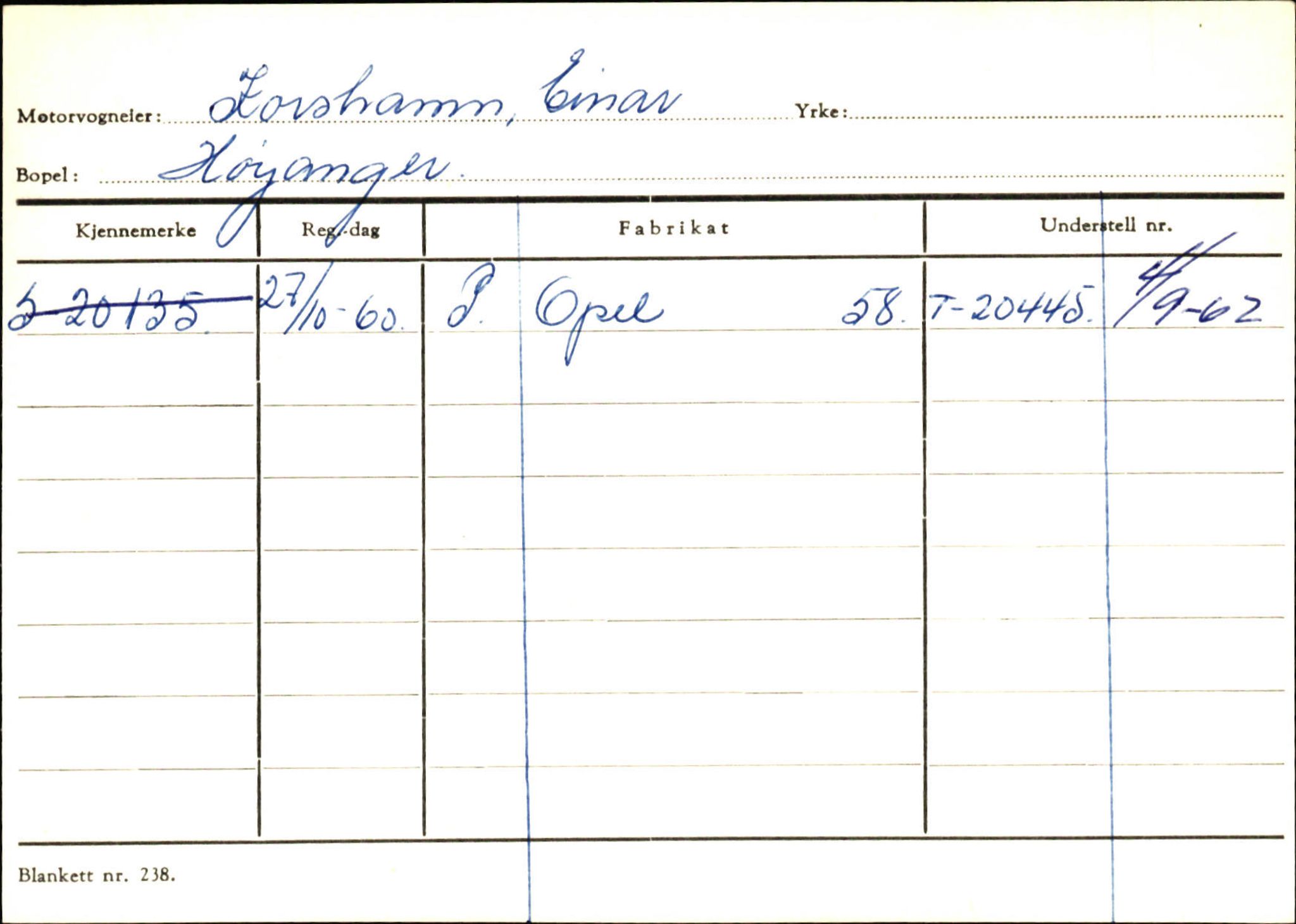 Statens vegvesen, Sogn og Fjordane vegkontor, AV/SAB-A-5301/4/F/L0130: Eigarregister Eid T-Å. Høyanger A-O, 1945-1975, s. 1799