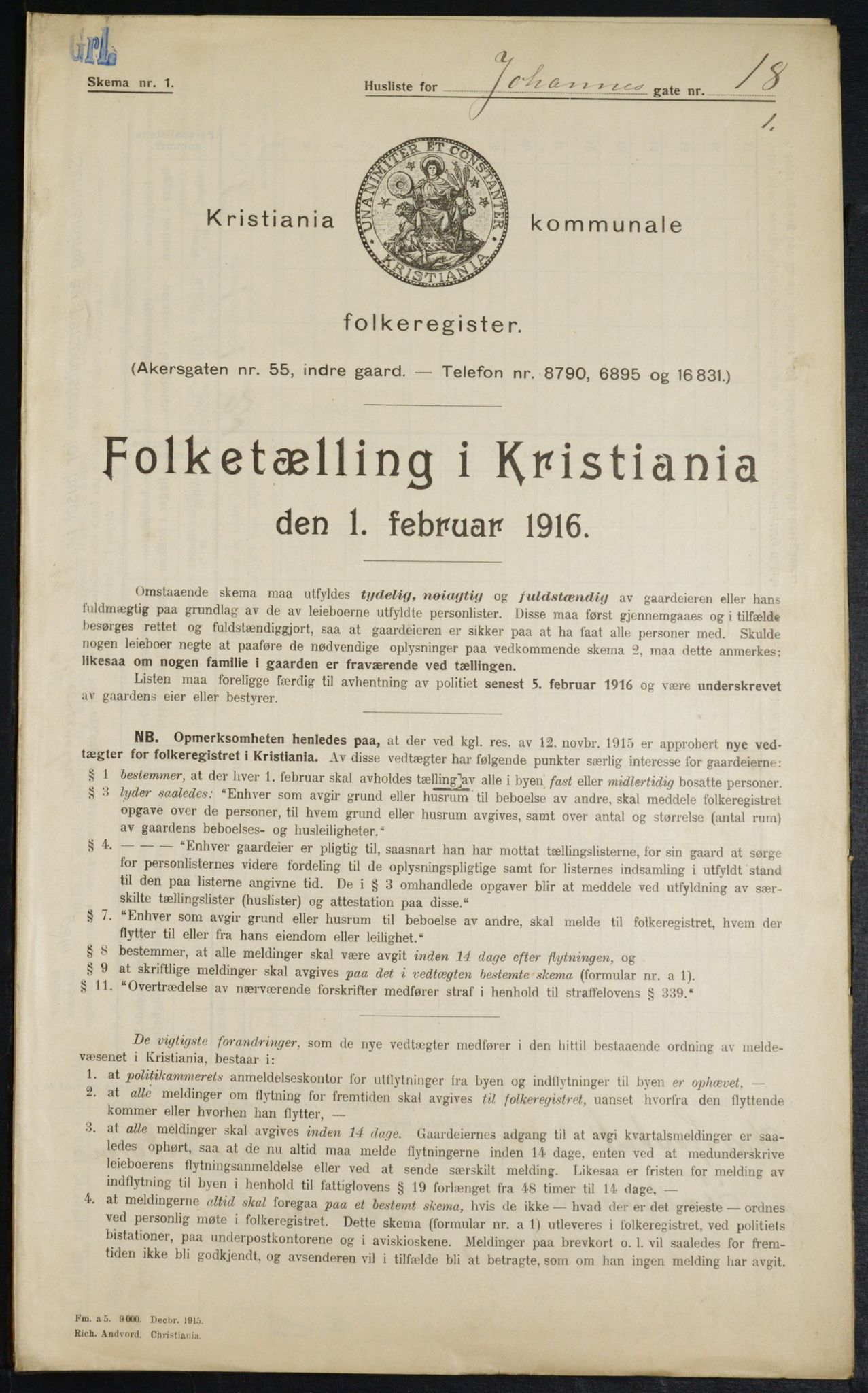 OBA, Kommunal folketelling 1.2.1916 for Kristiania, 1916, s. 48408