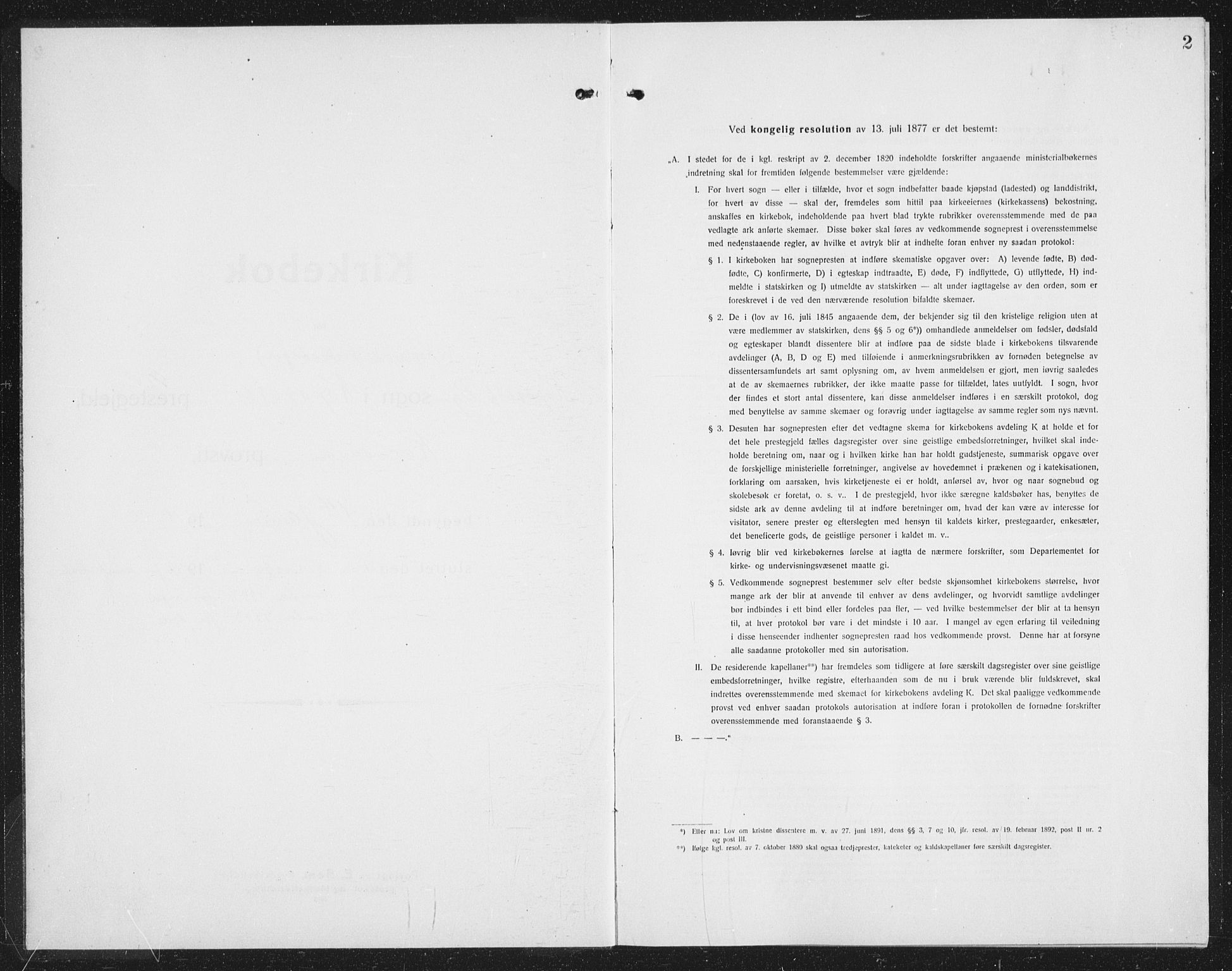 Kopervik sokneprestkontor, SAST/A-101850/H/Ha/Hab/L0006: Klokkerbok nr. B 6, 1918-1942, s. 2