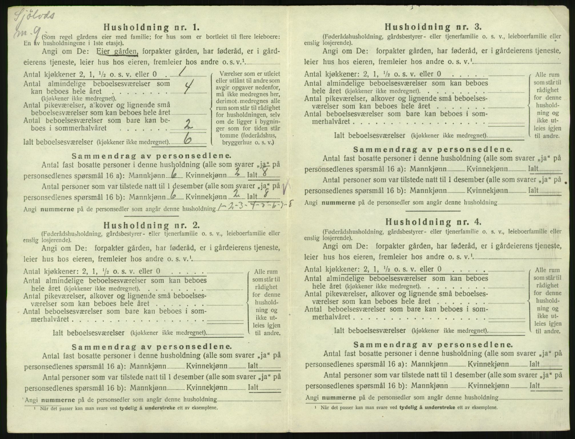 SAST, Folketelling 1920 for 1153 Skåre herred, 1920, s. 1085