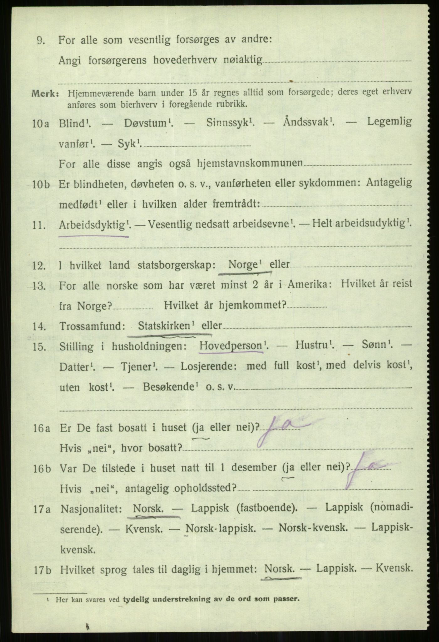 SATØ, Folketelling 1920 for 1936 Karlsøy herred, 1920, s. 4422