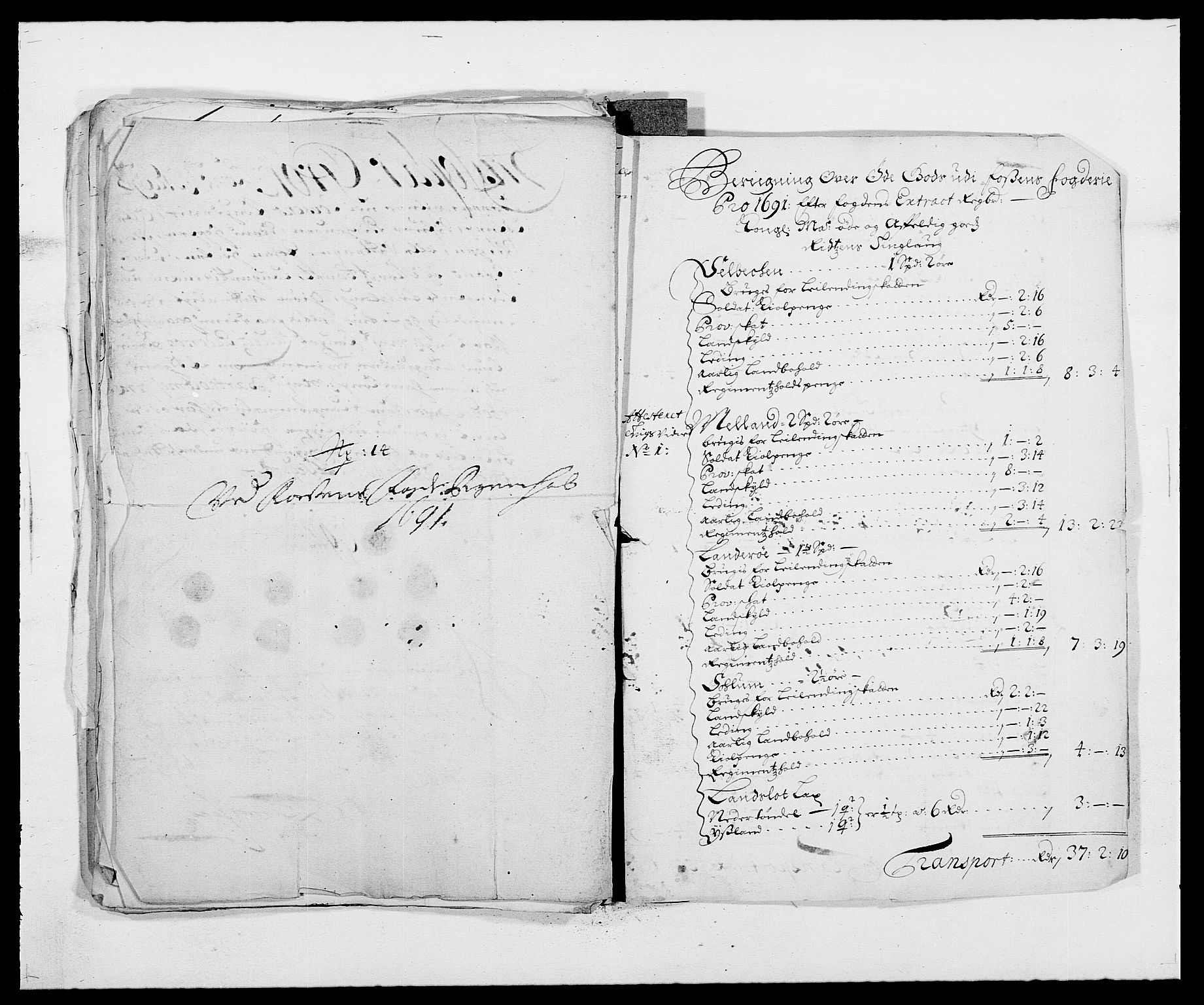 Rentekammeret inntil 1814, Reviderte regnskaper, Fogderegnskap, AV/RA-EA-4092/R57/L3848: Fogderegnskap Fosen, 1690-1691, s. 360