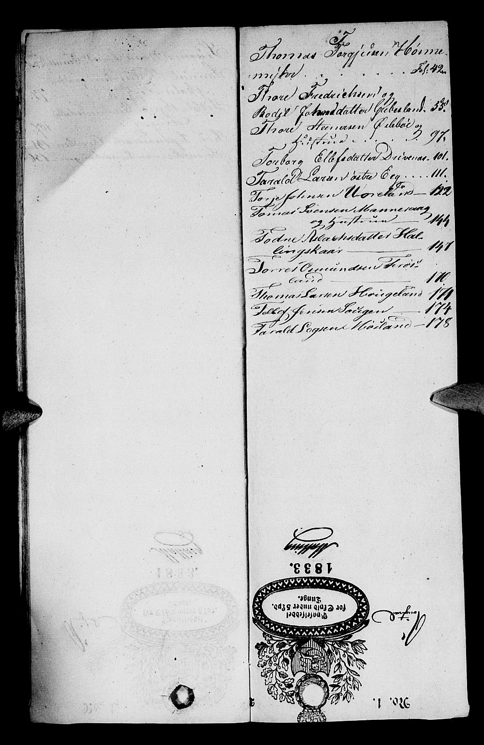 Mandal sorenskriveri, SAK/1221-0005/001/H/Hc/L0043: Skifteprotokoll med register, nr 17, 1830-1834