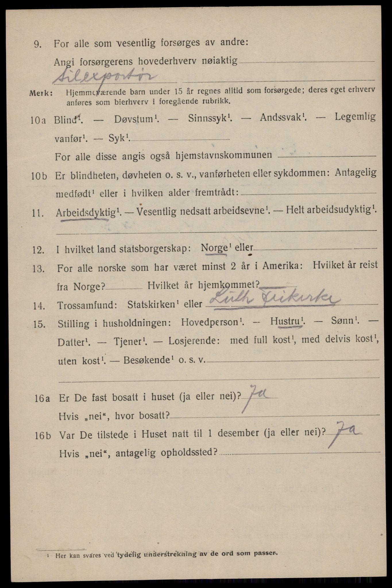 SAST, Folketelling 1920 for 1101 Egersund ladested, 1920, s. 4137