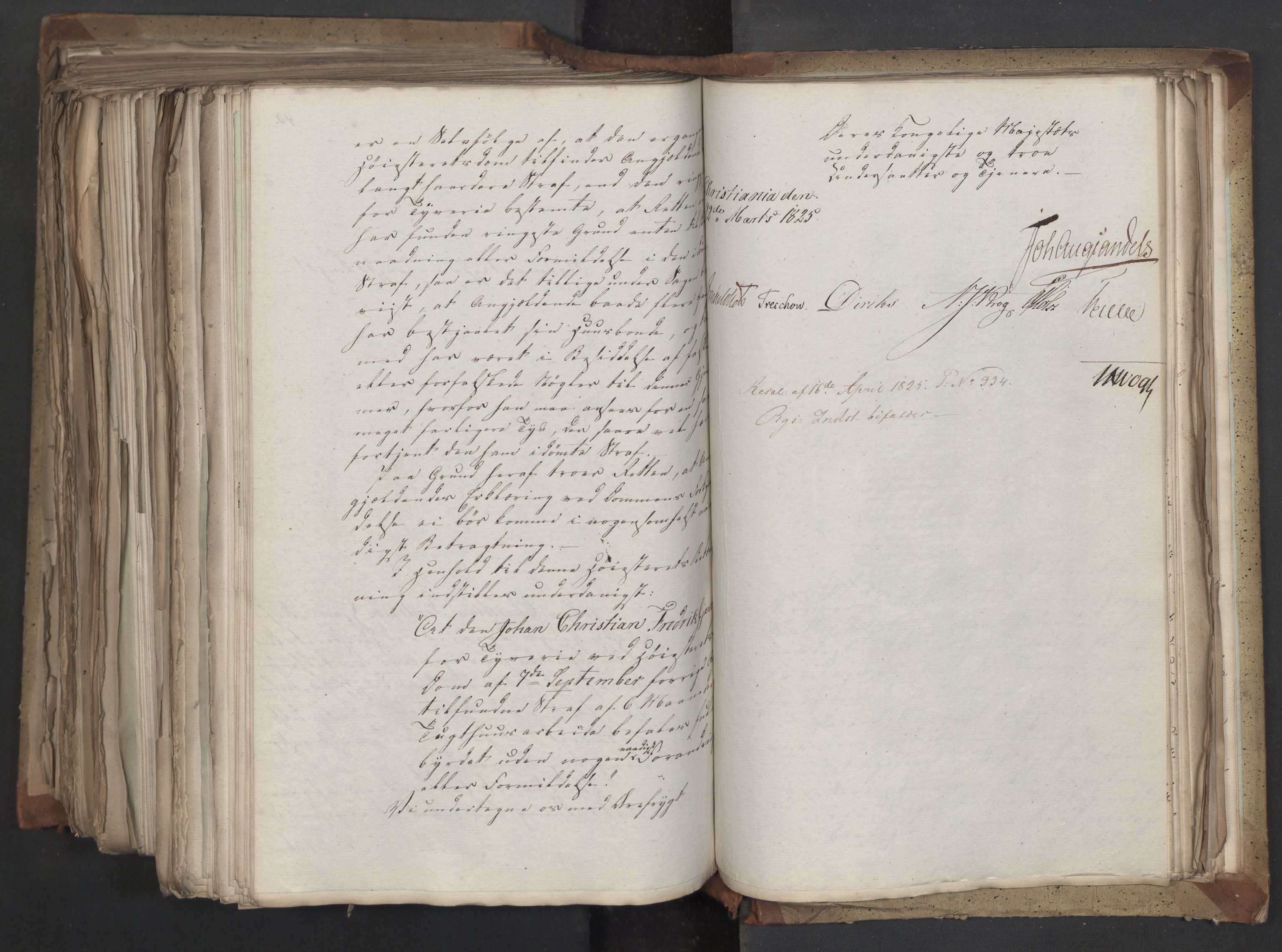 Statsrådsavdelingen i Stockholm, AV/RA-S-1003/D/Da/L0041: Regjeringsinnstillinger nr. 2204-2466, 1825, s. 637
