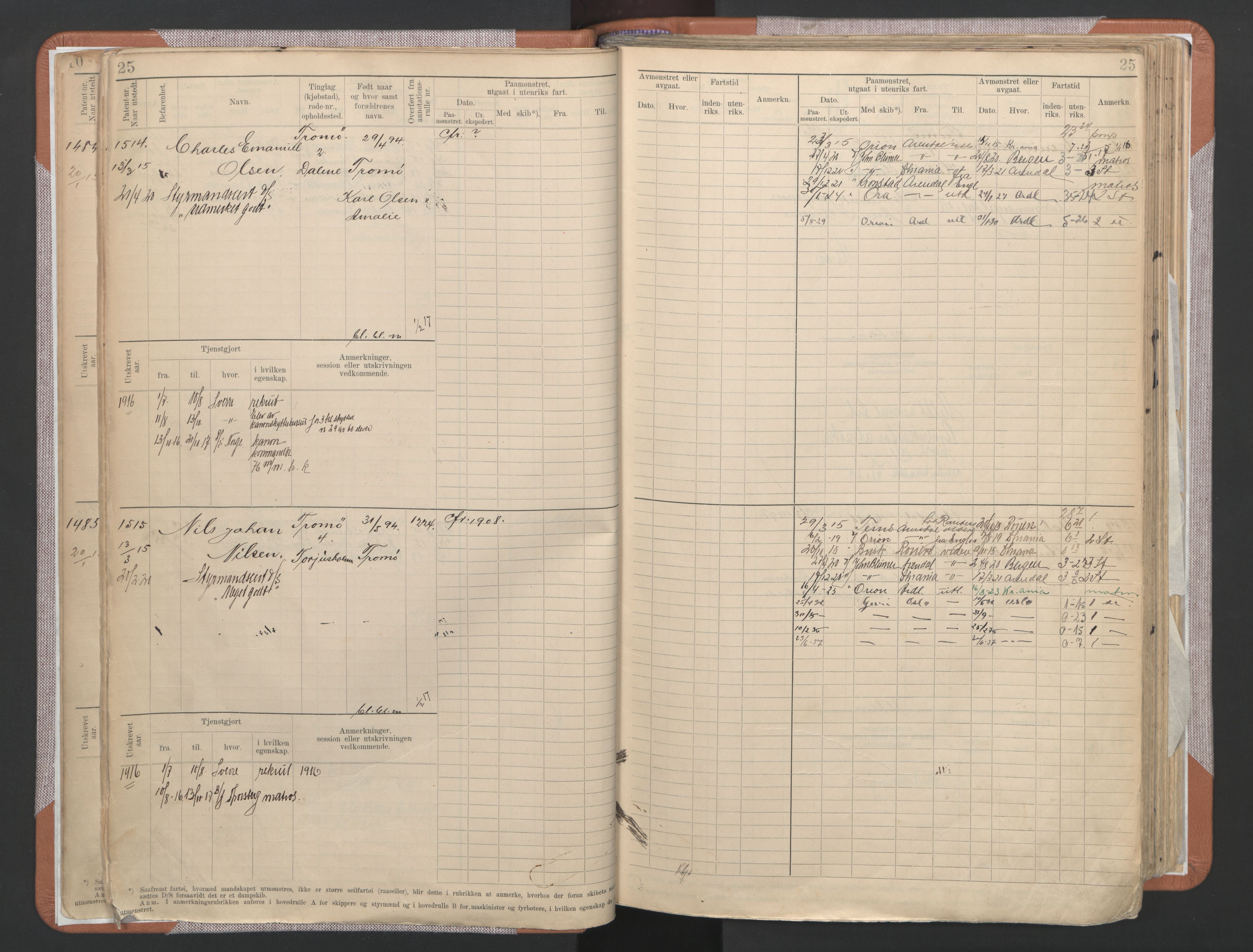 Arendal mønstringskrets, AV/SAK-2031-0012/F/Fb/L0022: Hovedrulle A nr 1466-2242, S-20, 1914-1930, s. 29
