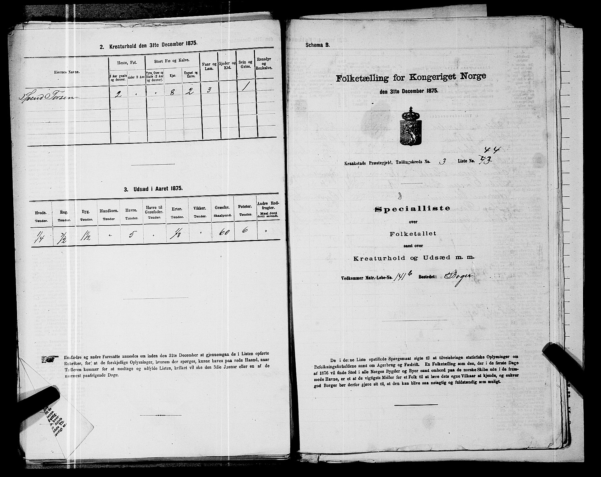 RA, Folketelling 1875 for 0212P Kråkstad prestegjeld, 1875, s. 395