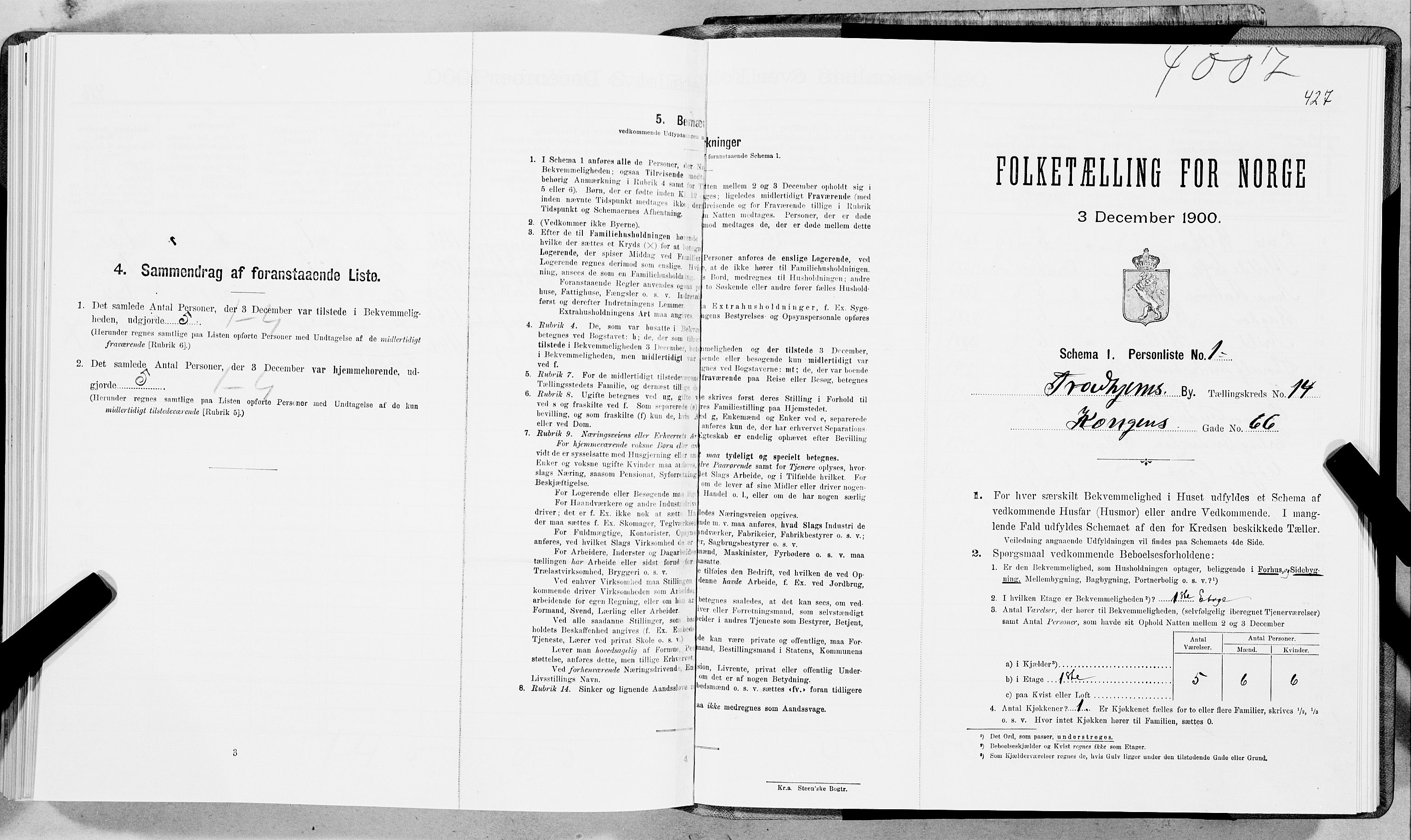 SAT, Folketelling 1900 for 1601 Trondheim kjøpstad, 1900, s. 2465