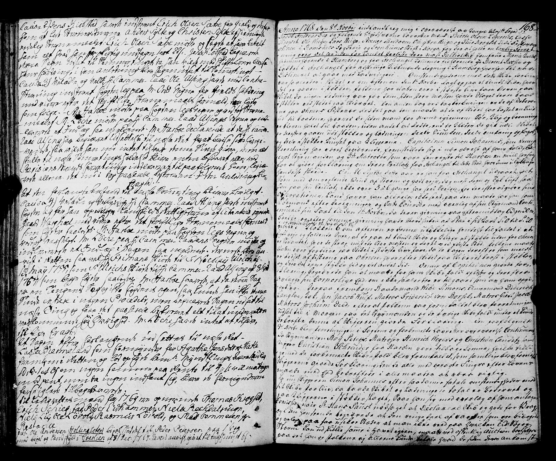 Romsdal sorenskriveri, SAT/A-4149/1/1/1A/L0015: Tingbok, 1765-1775, s. 167b-168a