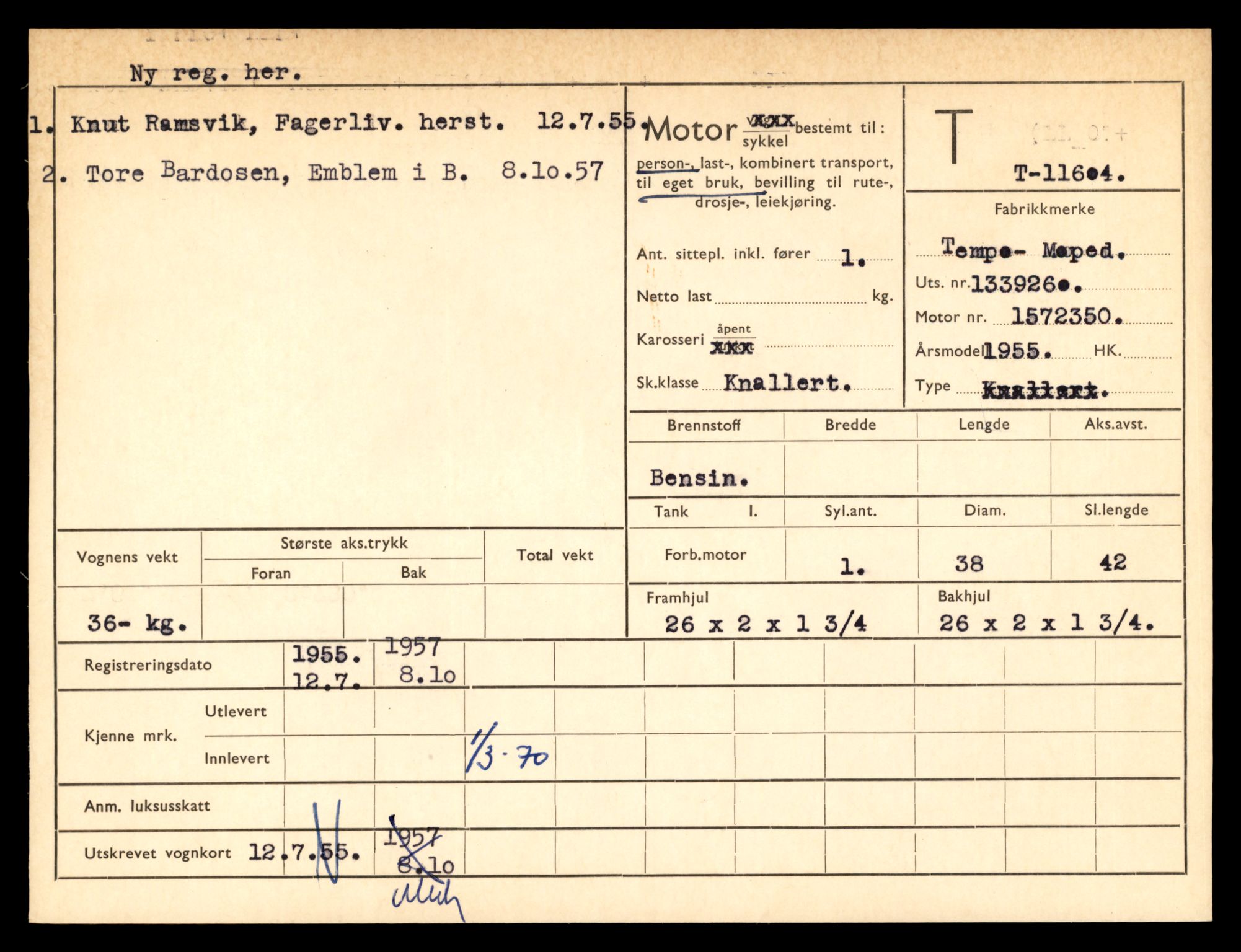 Møre og Romsdal vegkontor - Ålesund trafikkstasjon, AV/SAT-A-4099/F/Fe/L0029: Registreringskort for kjøretøy T 11430 - T 11619, 1927-1998, s. 2767