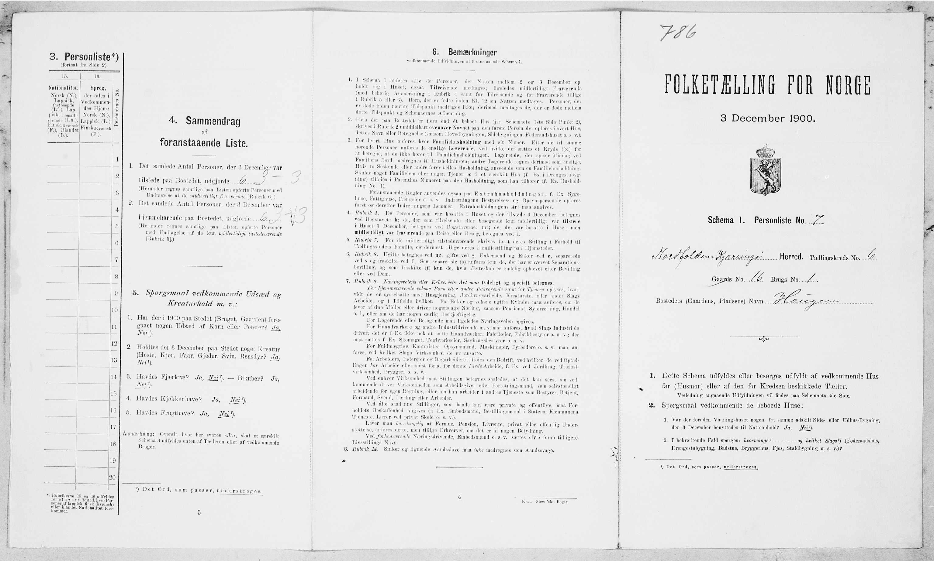 SAT, Folketelling 1900 for 1846 Nordfold-Kjerringøy herred, 1900, s. 582