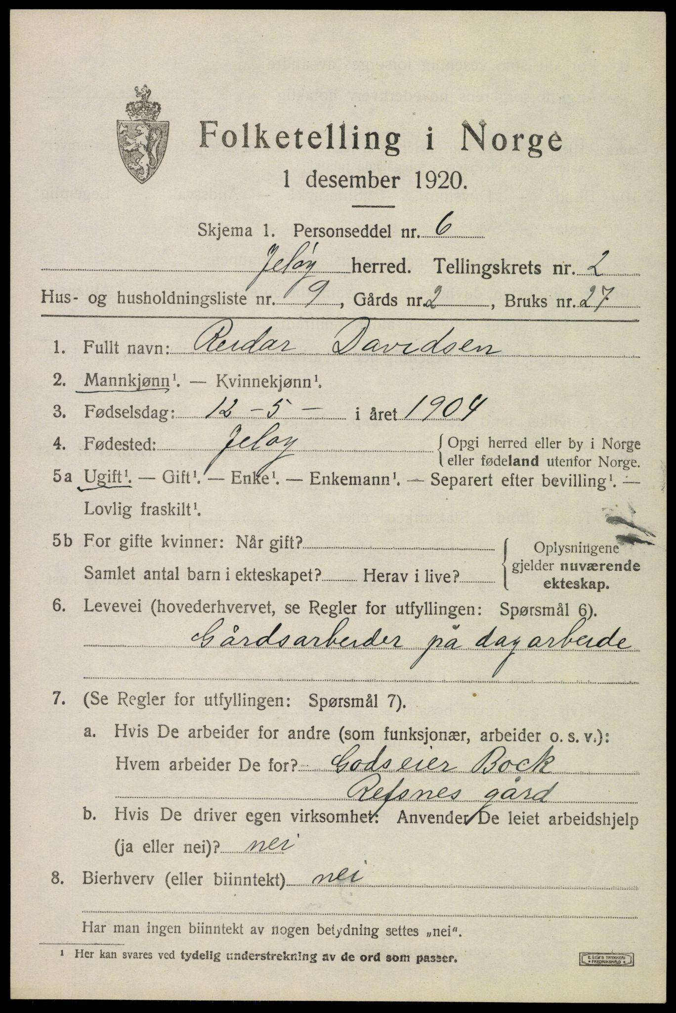 SAO, Folketelling 1920 for 0194 Moss herred, 1920, s. 2087