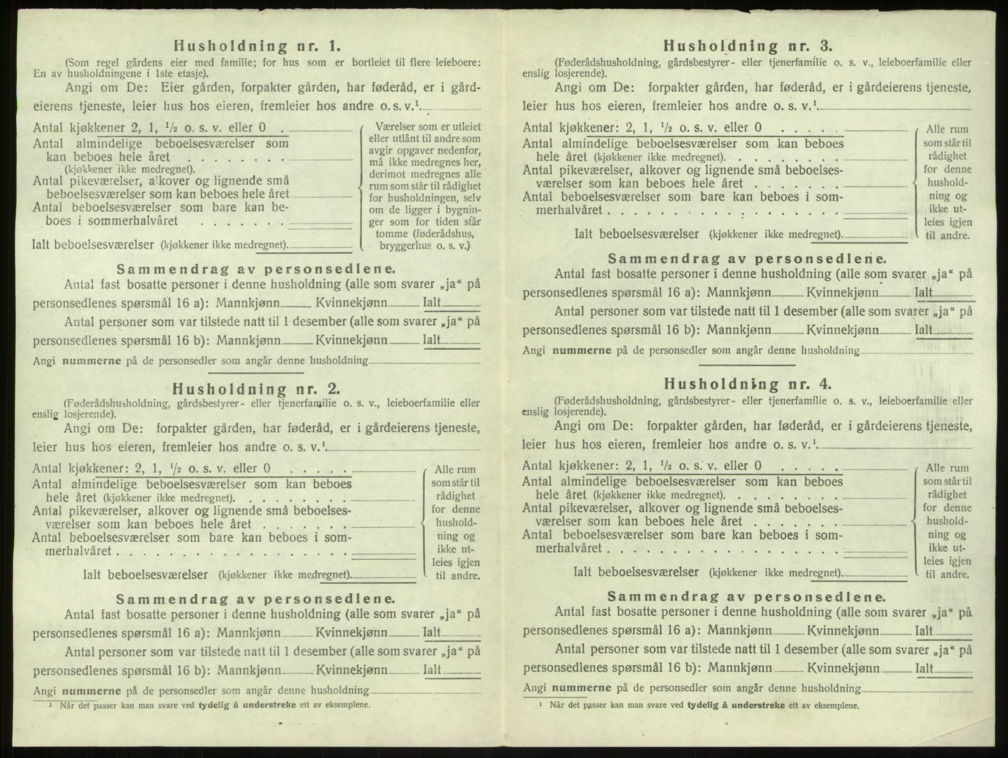 SAB, Folketelling 1920 for 1253 Hosanger herred, 1920, s. 839