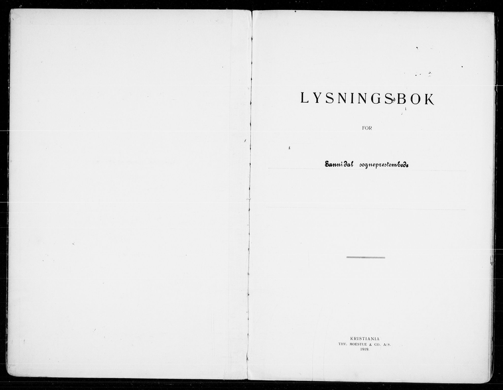 Sannidal kirkebøker, AV/SAKO-A-296/H/Ha/L0002: Lysningsprotokoll nr. 2, 1919-1942