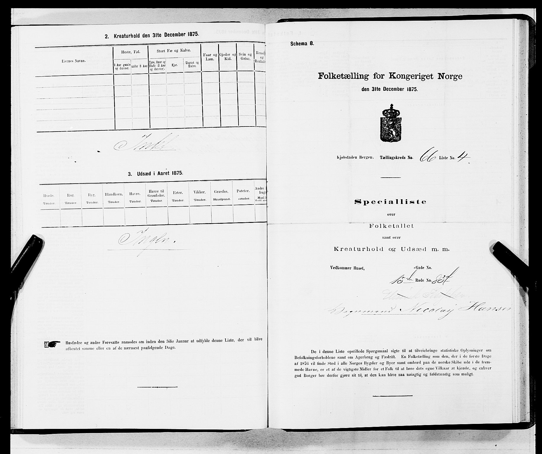 SAB, Folketelling 1875 for 1301 Bergen kjøpstad, 1875, s. 3502