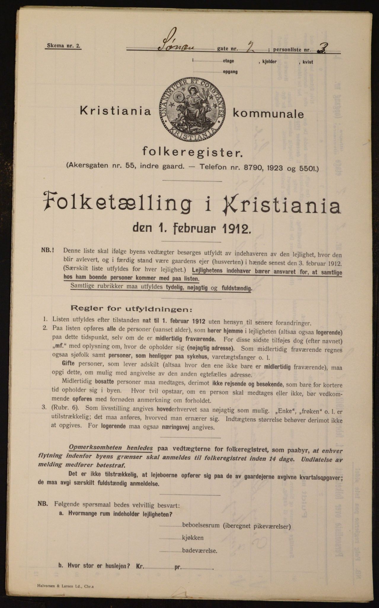 OBA, Kommunal folketelling 1.2.1912 for Kristiania, 1912, s. 106361