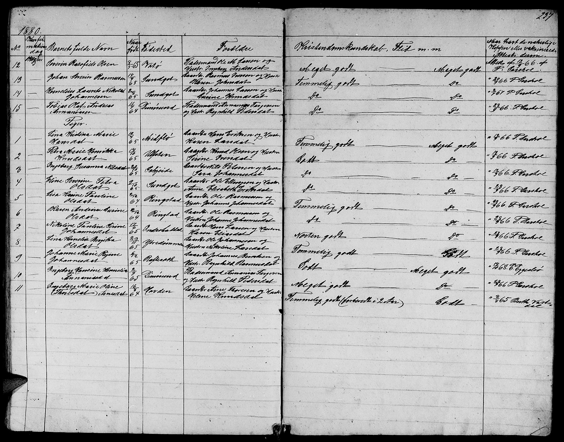 Ministerialprotokoller, klokkerbøker og fødselsregistre - Møre og Romsdal, AV/SAT-A-1454/509/L0111: Klokkerbok nr. 509C01, 1854-1882, s. 237