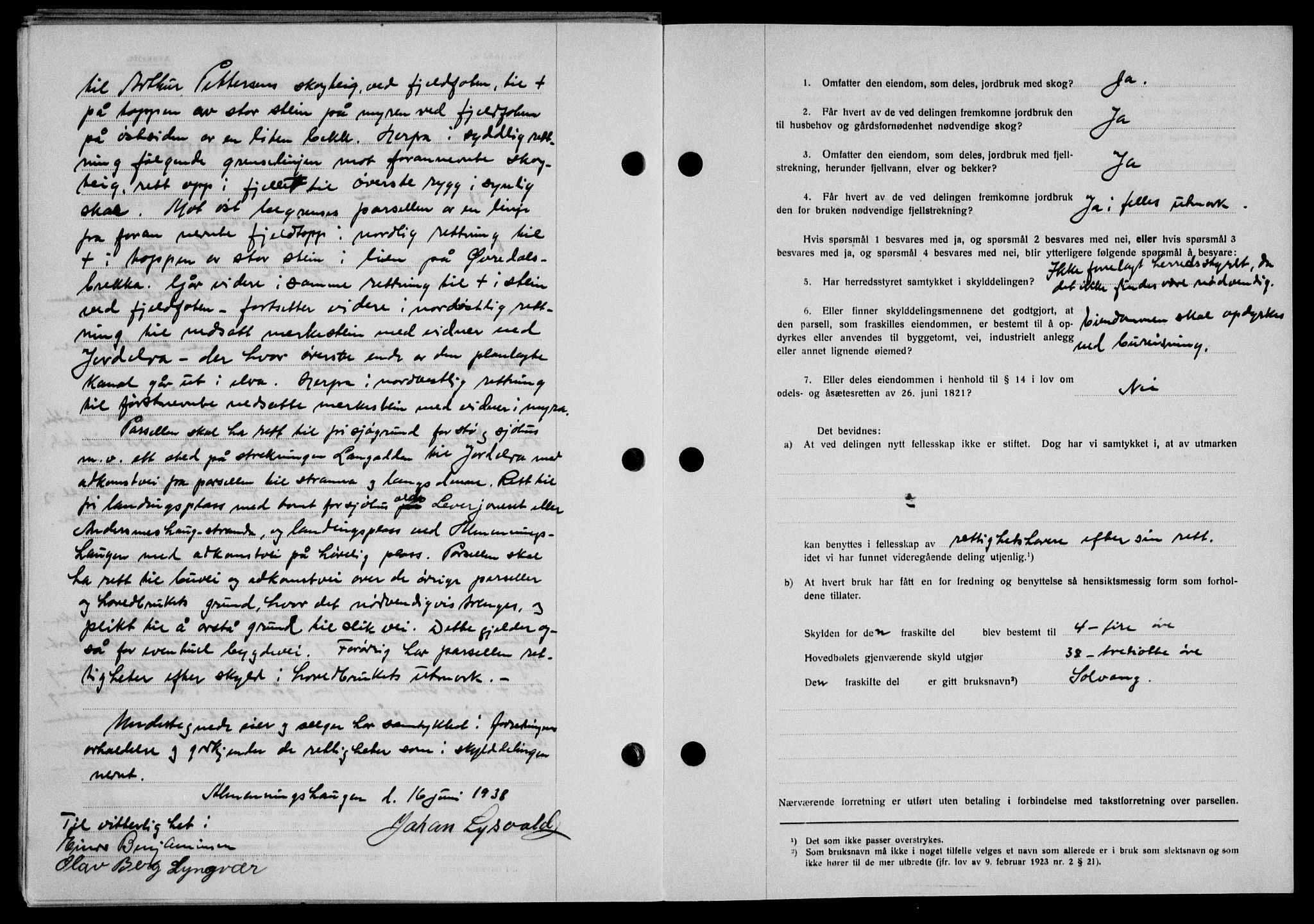 Lofoten sorenskriveri, SAT/A-0017/1/2/2C/L0004a: Pantebok nr. 4a, 1938-1938, Dagboknr: 2272/1938