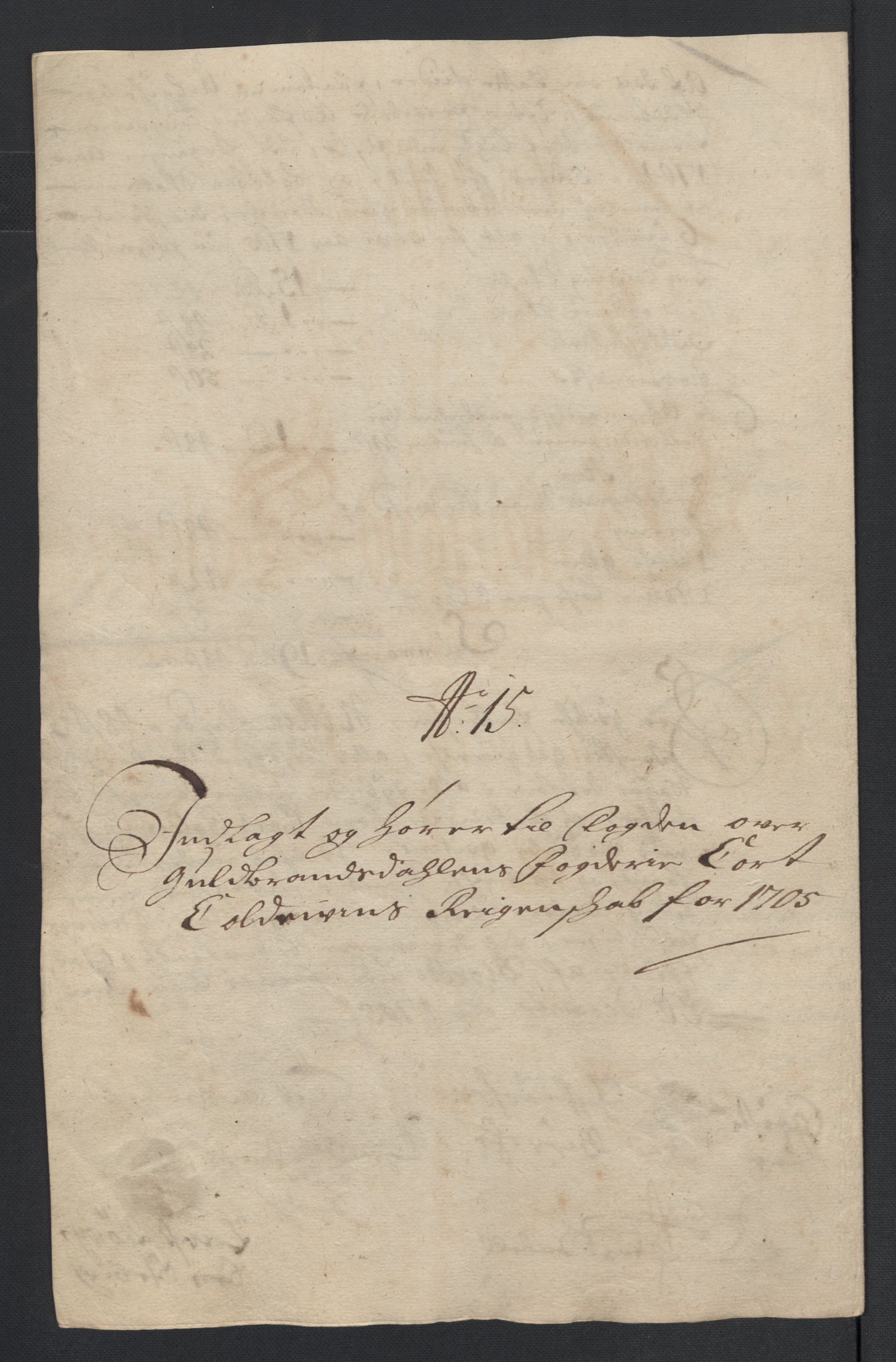 Rentekammeret inntil 1814, Reviderte regnskaper, Fogderegnskap, RA/EA-4092/R17/L1178: Fogderegnskap Gudbrandsdal, 1705-1707, s. 119