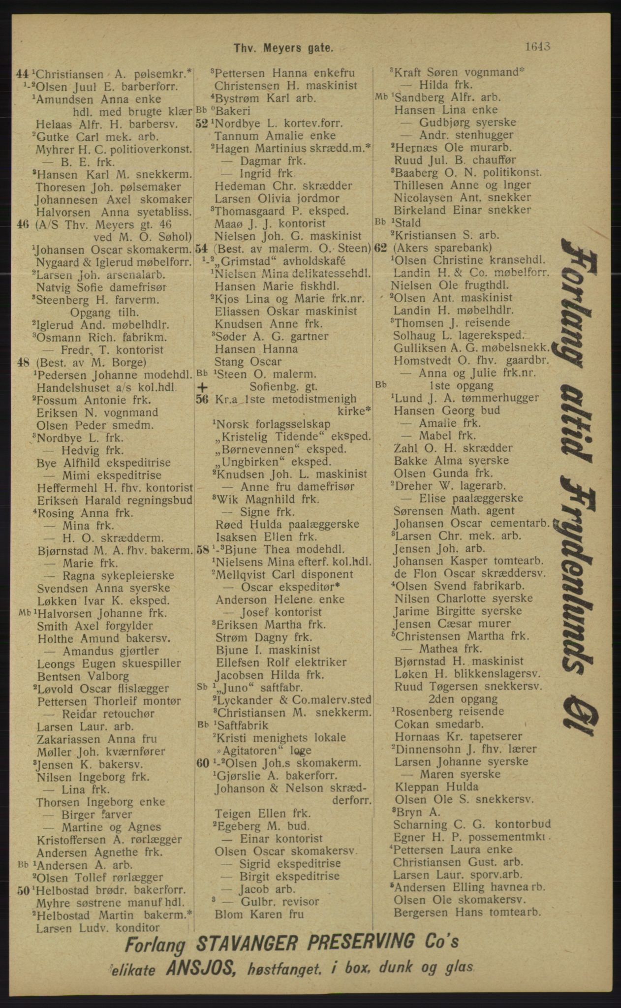 Kristiania/Oslo adressebok, PUBL/-, 1913, s. 1599