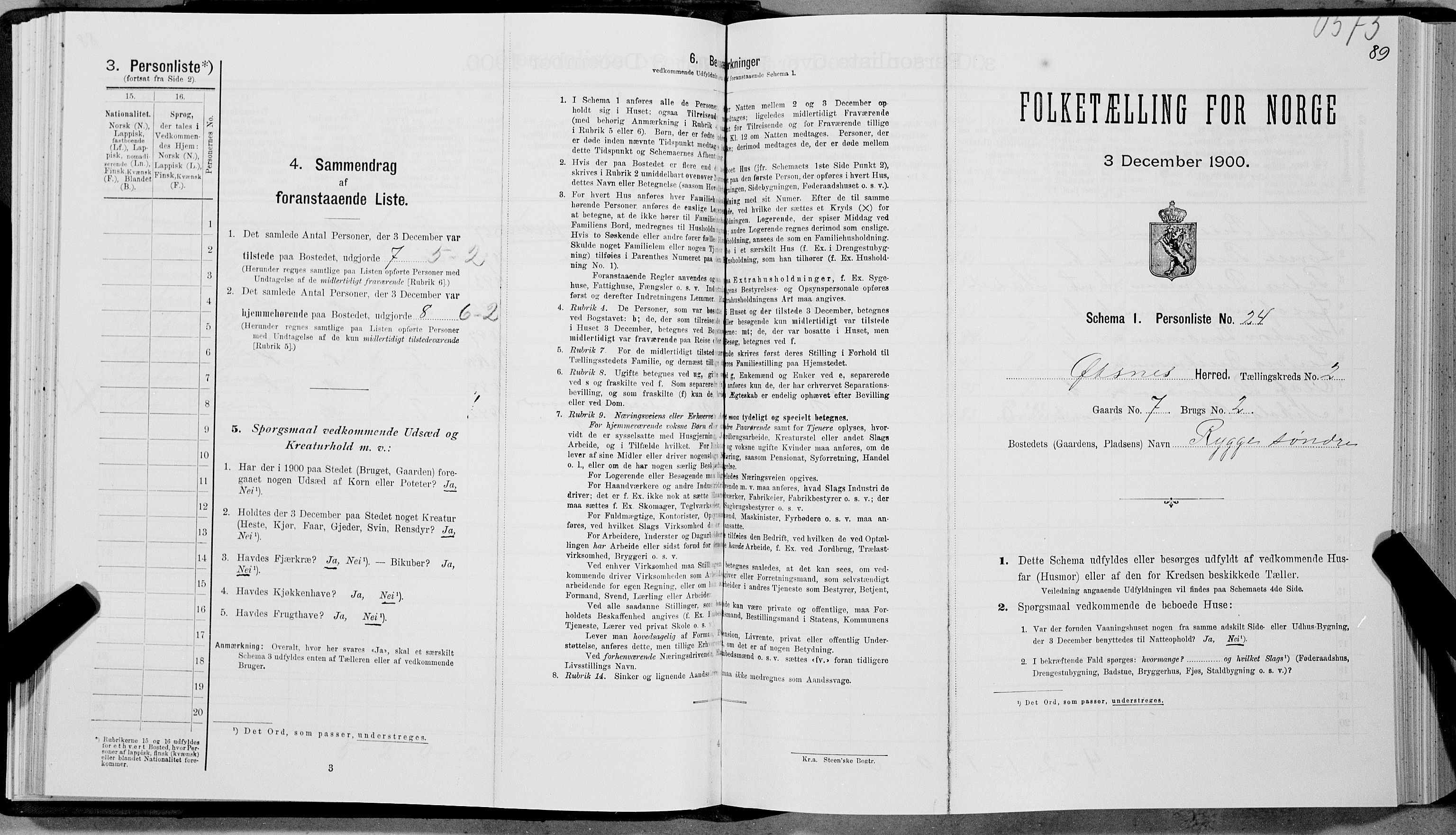 SAT, Folketelling 1900 for 1868 Øksnes herred, 1900, s. 111
