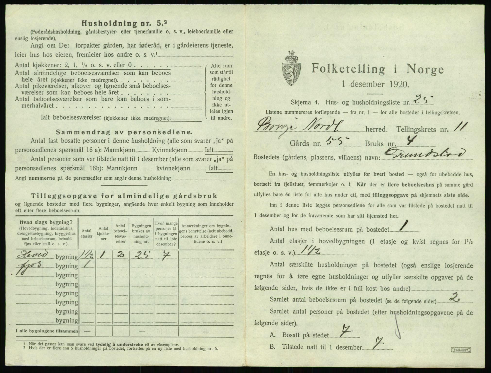 SAT, Folketelling 1920 for 1862 Borge herred, 1920, s. 1333